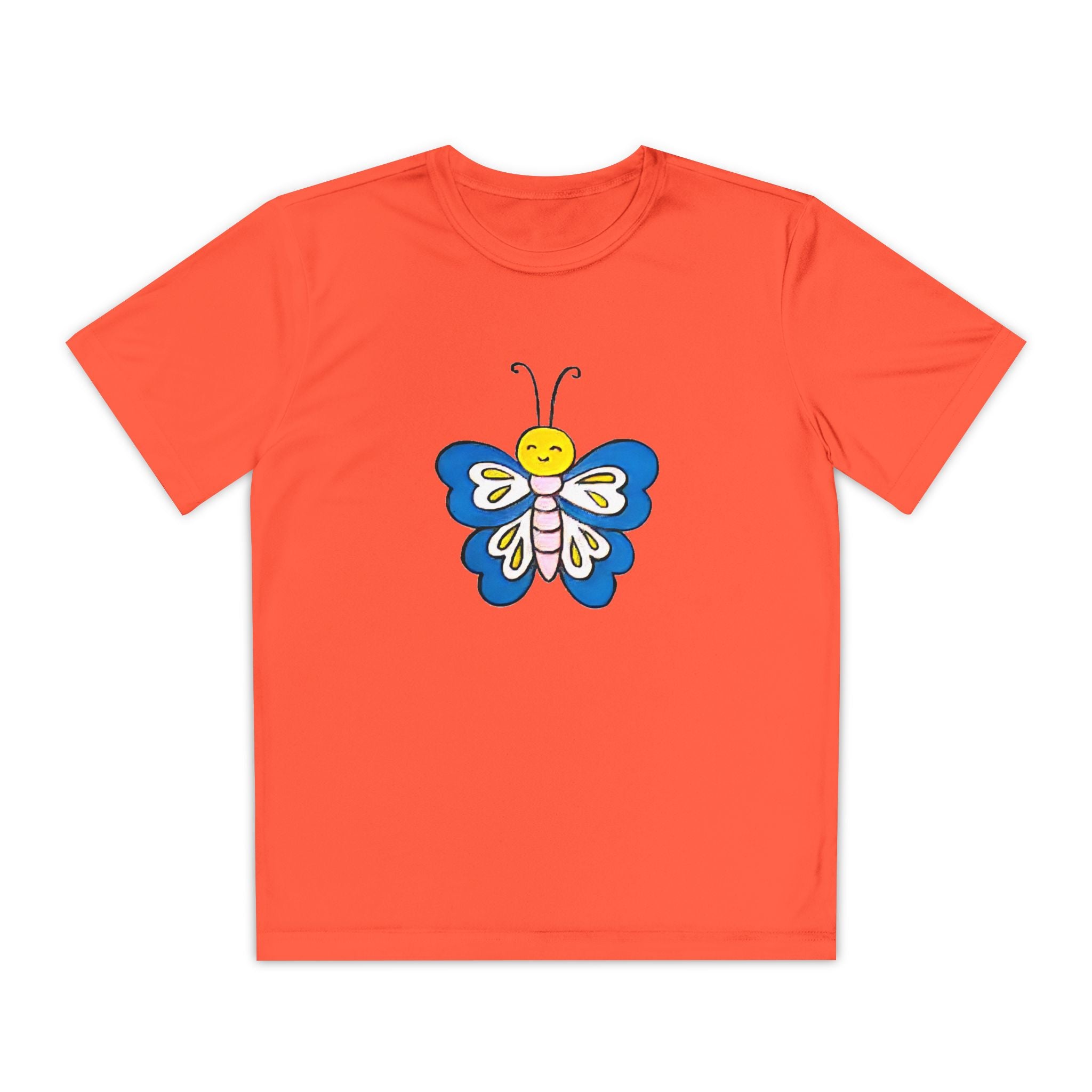 Butterffy Youth T-Shirt Sports Graphic Tee, Cool Athletic Shirt for Kids, Perfect for Sports Events, Team Spirit
