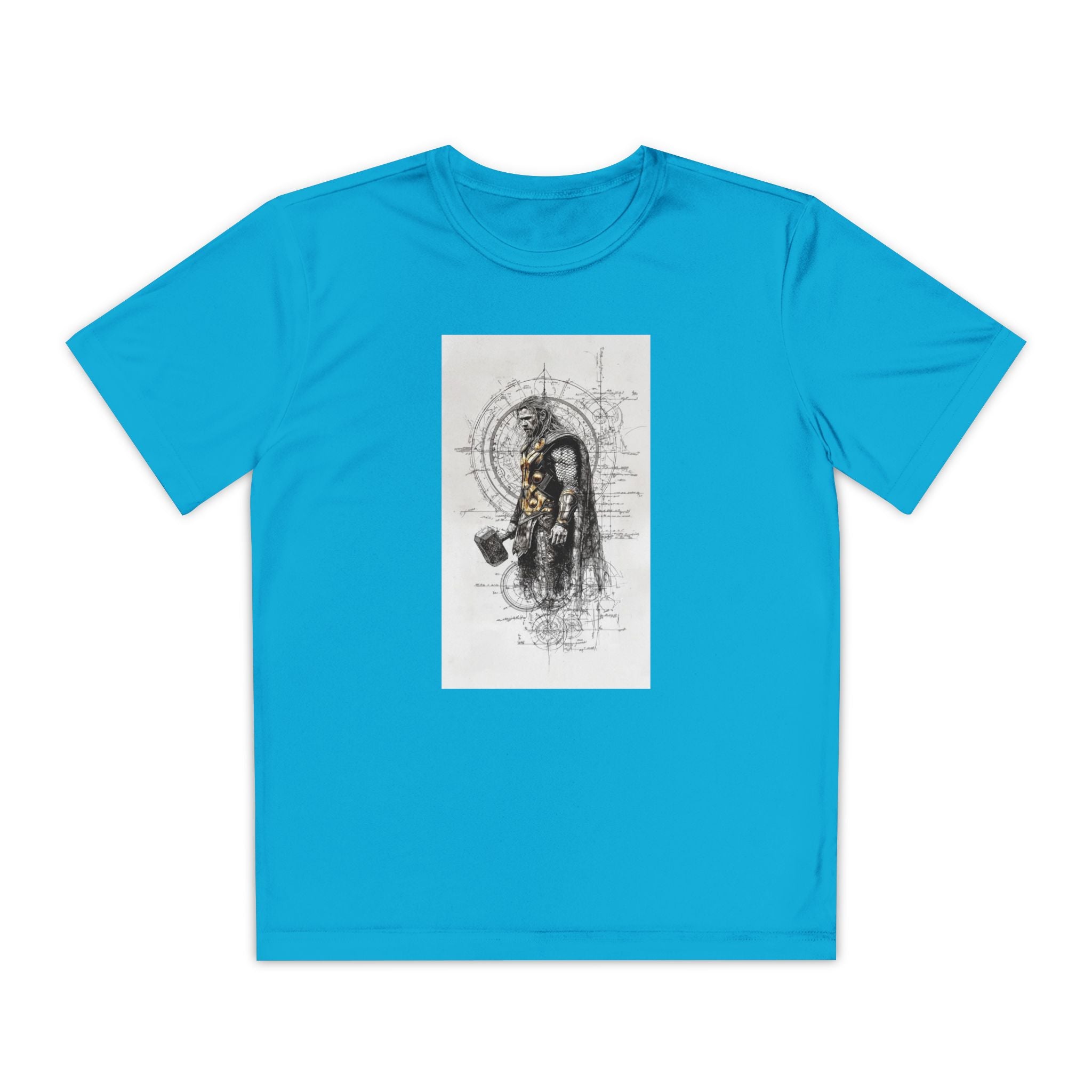Superhero Youth T-Shirt Sports Graphic Tee, Cool Athletic Shirt for Kids