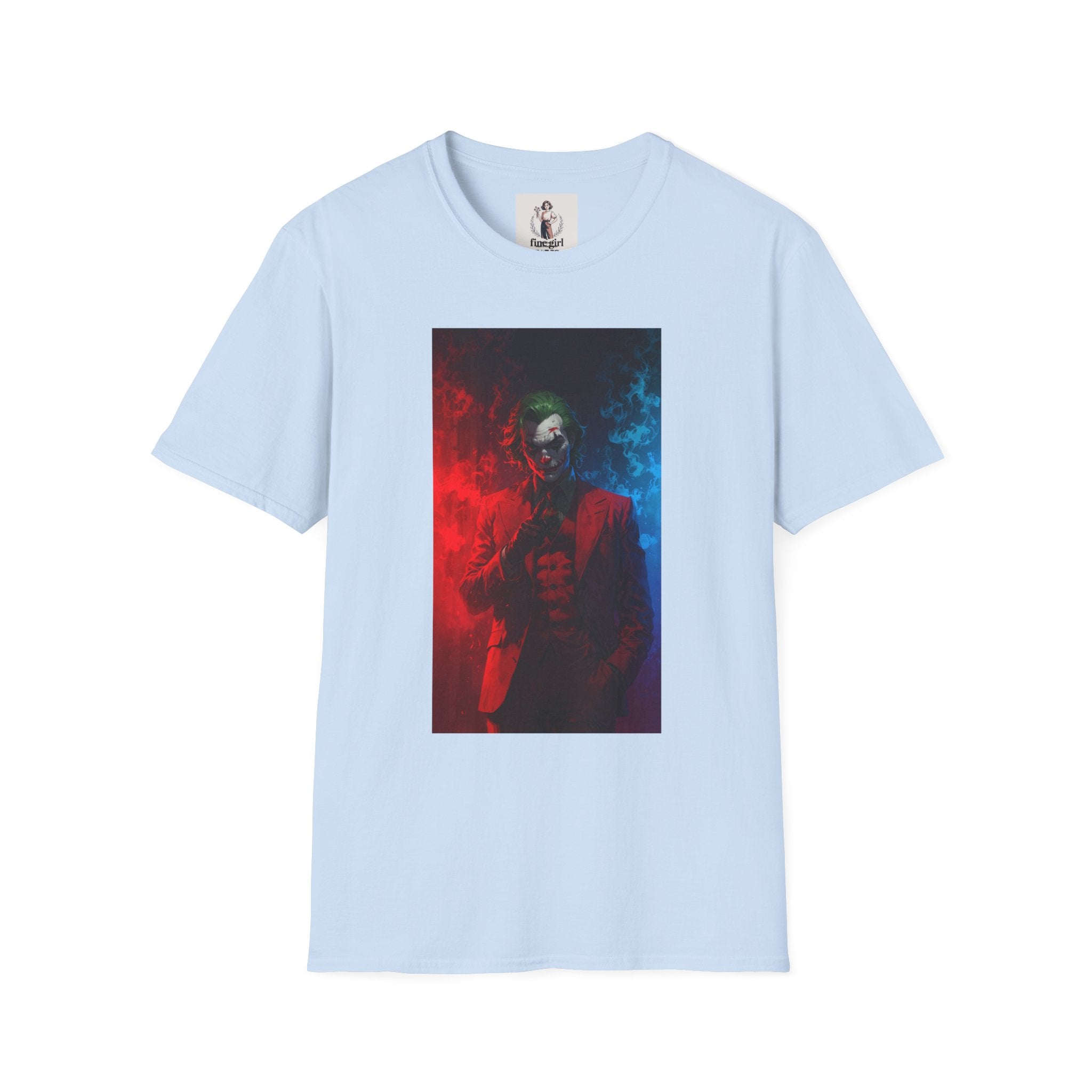 The Joker Superhero Marvel Unisex Softstyle T-Shirt, Comic Book Tee, Geeky Clothing, Cosplay Costume Top