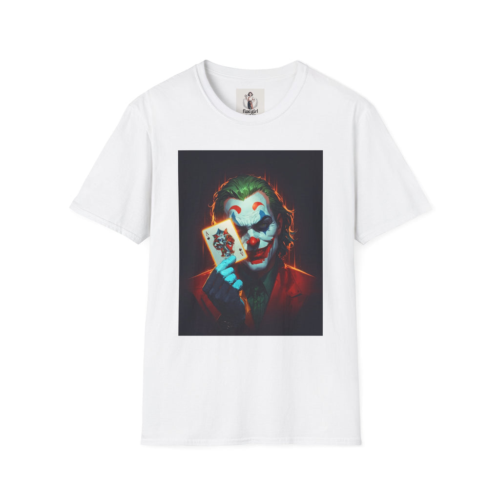 The Joker Superhero Marvel Unisex Softstyle T-Shirt, Comic Book Tee, Geeky Clothing, Cosplay Costume Top