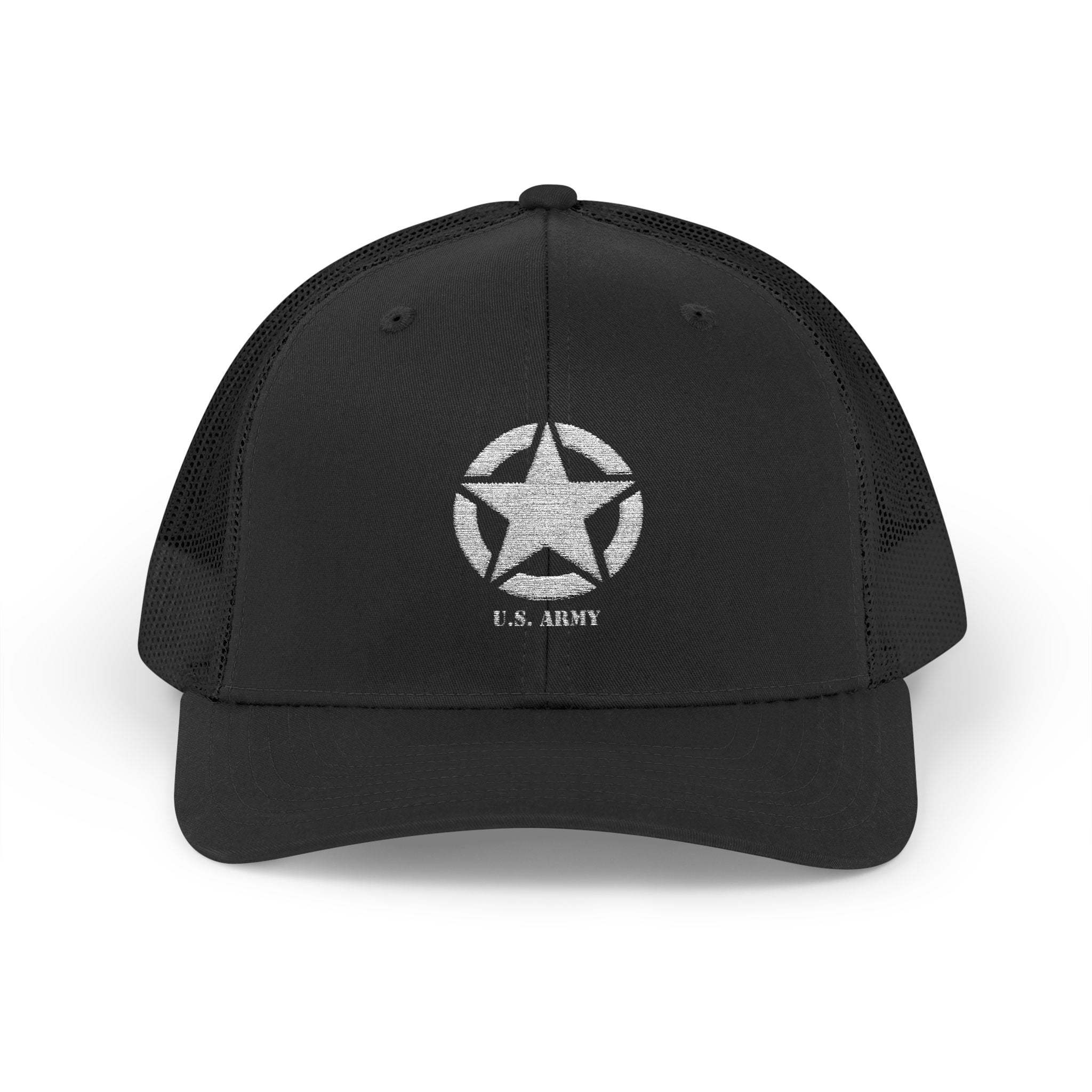US Army Snapback Trucker Cap with Thin Red Line Design, Ideal for First Responders, Supportive Gifts, Memorials, Everyday Wear