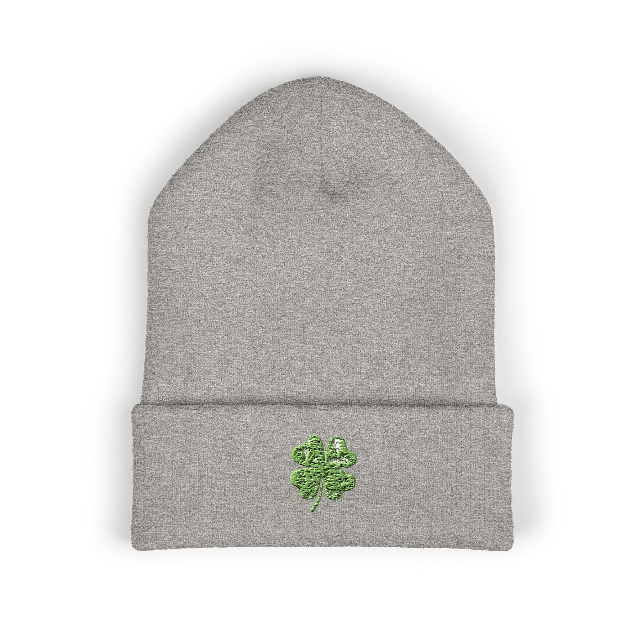 St. Patrick's Day 4-Leaf Clover Embroidered Beanie