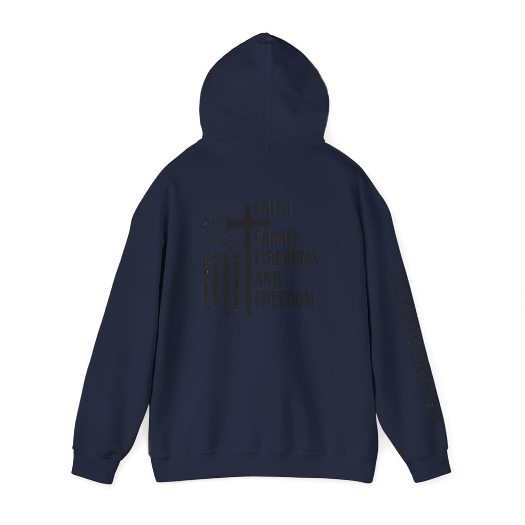Faith Family Firearms Freedom  Patriotic Hoodie Rebel Spirit Unisex Hoodie