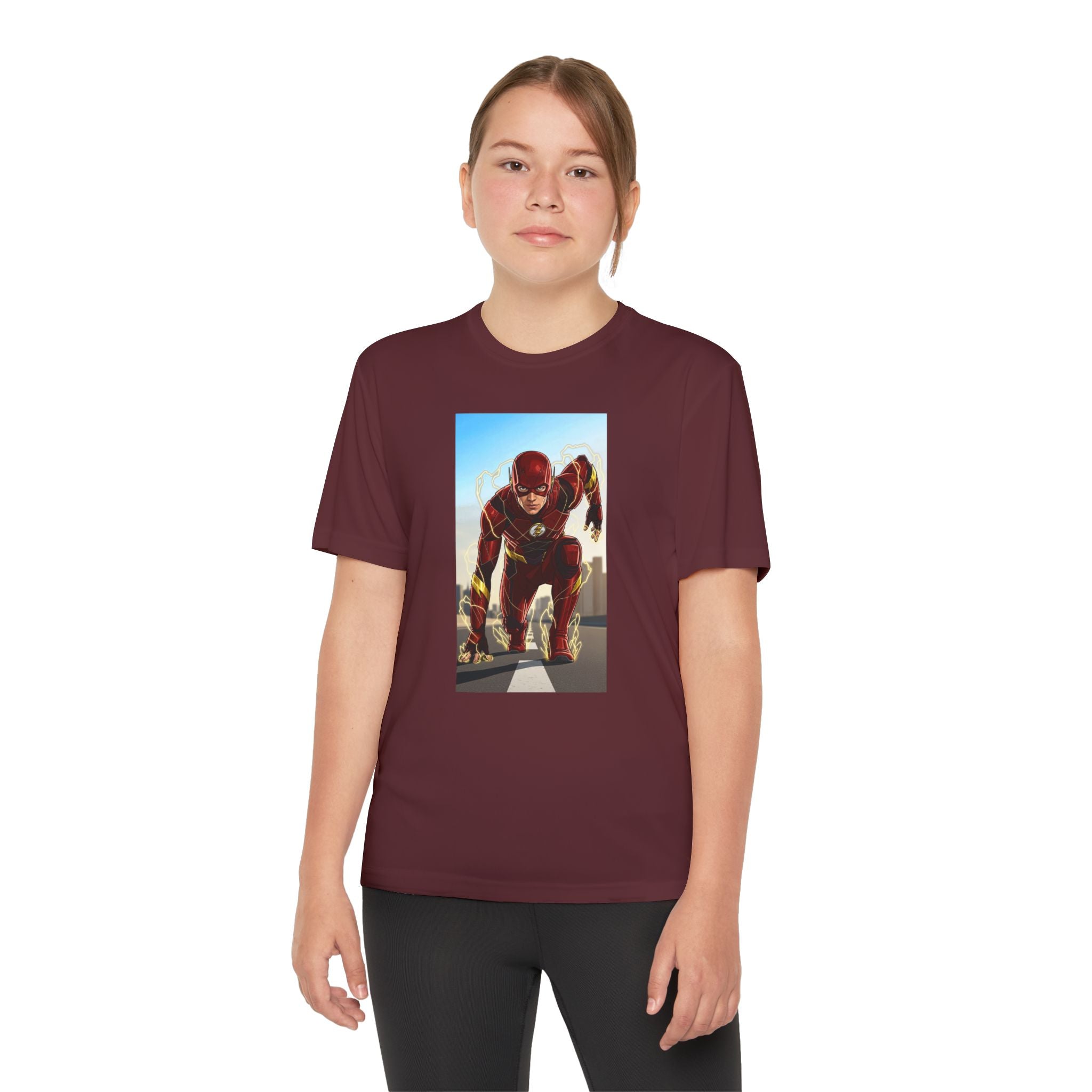 The Flash Superhero Marvel Youth T-Shirt, Kid's Superhero Tee, Children's Graphic Shirt, Comic Book Character Top, Kids Costume Apparel