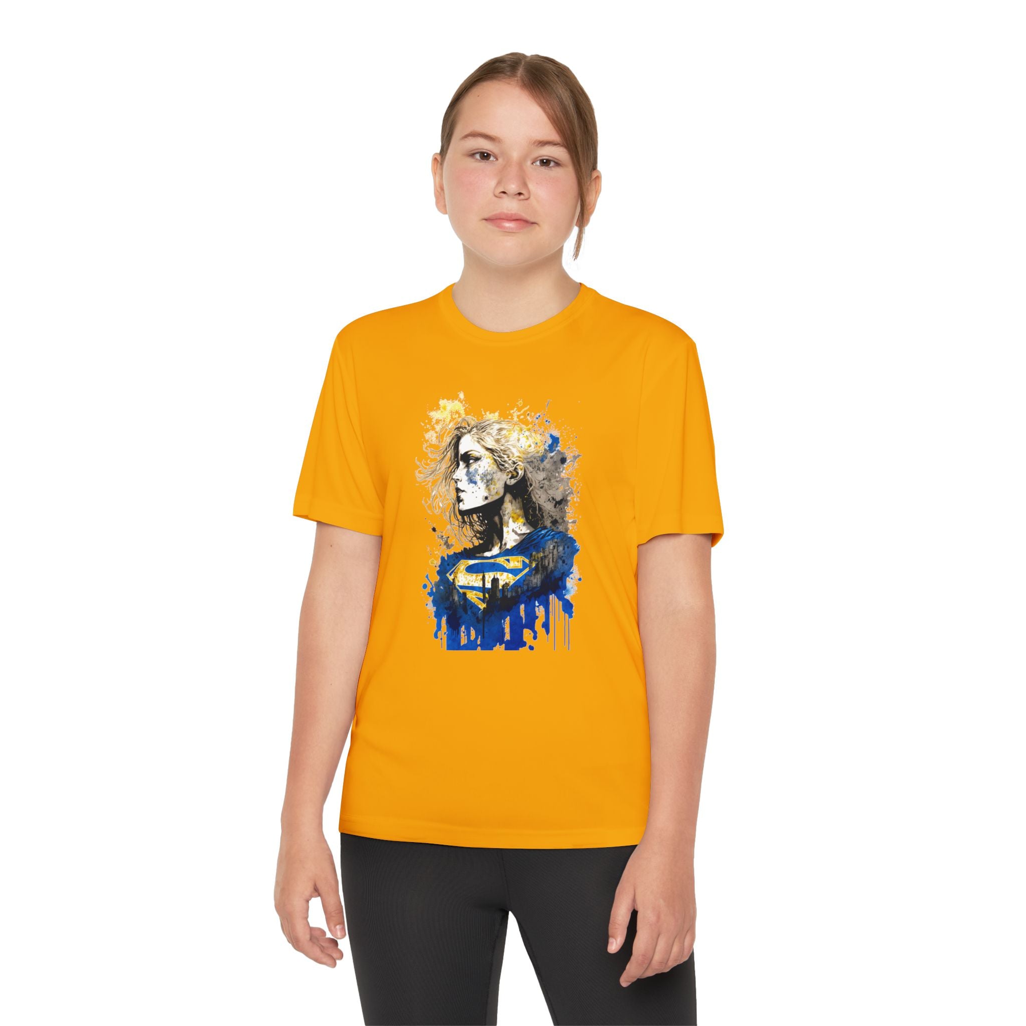 Superhero Youth T-Shirt Sports Graphic Tee, Cool Athletic Shirt for Kids