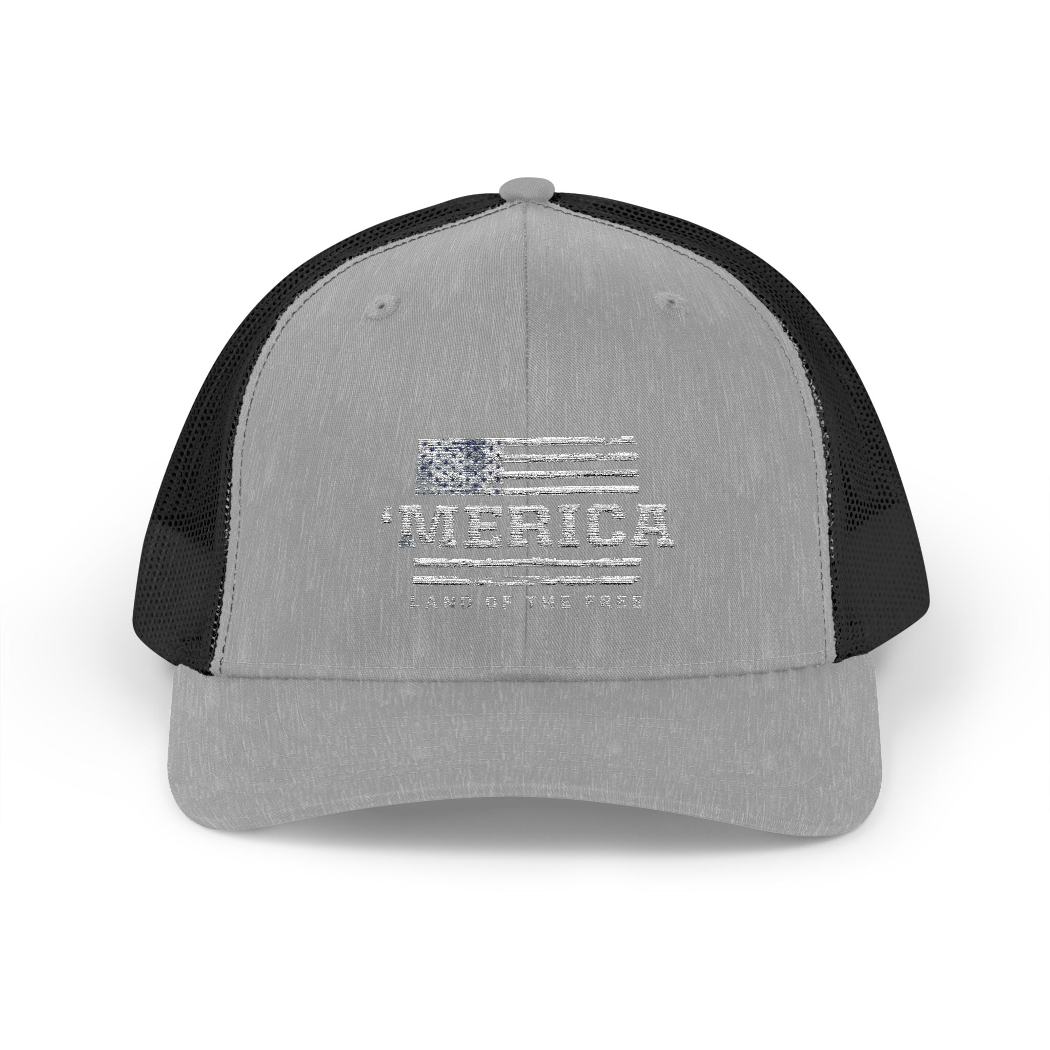 Merica Patriotic Snapback Trucker Cap with Thin Red Line Design, Ideal for First Responders, Supportive Gifts, Memorials, Everyday Wear