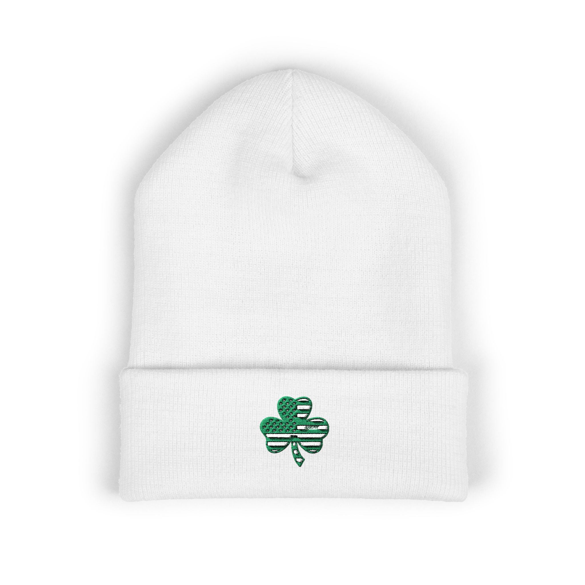 St. Patrick's Day 4-Leaf Clover Embroidered Beanie