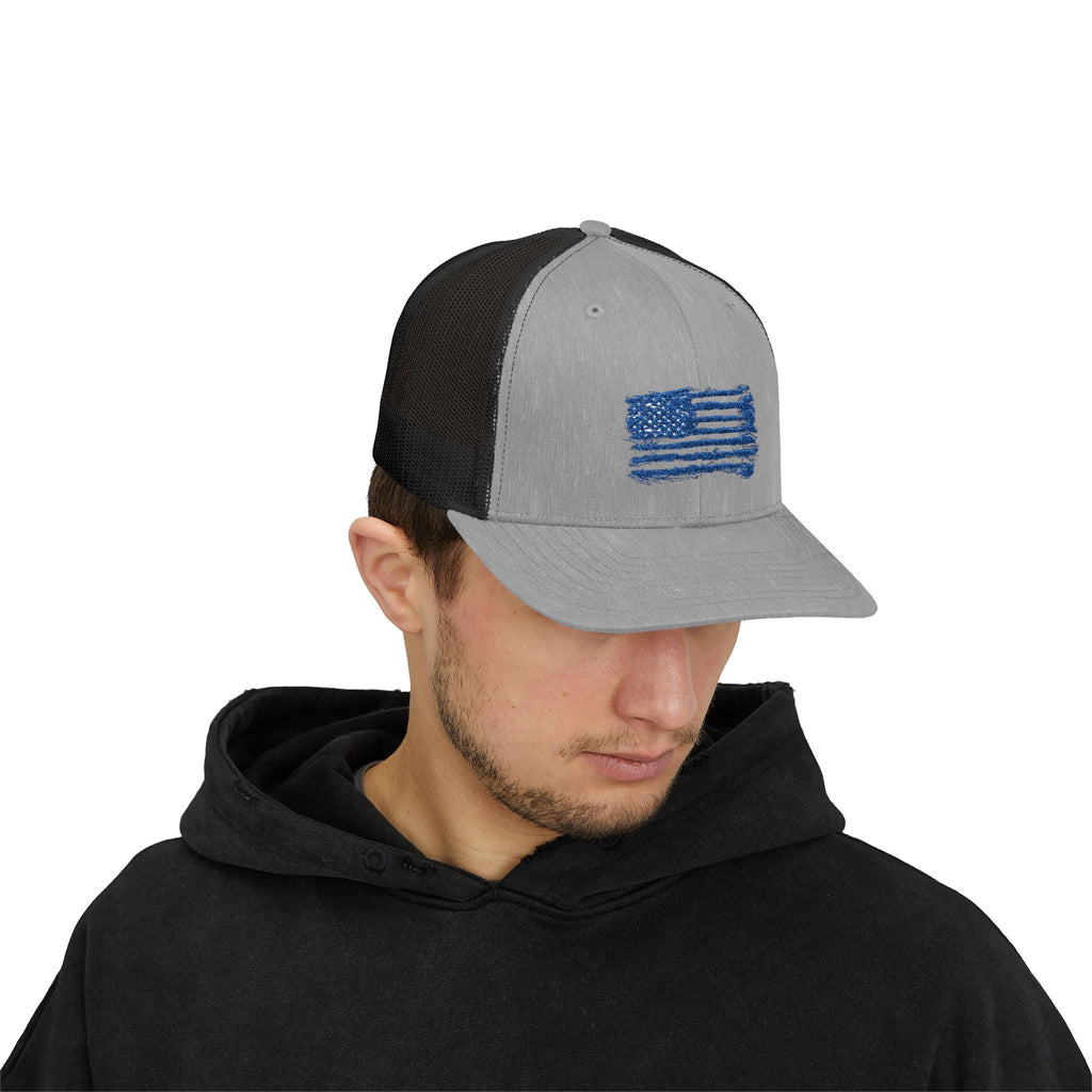 USA Flag Snapback Trucker Cap, Supportive Gifts, Memorials, Everyday Wear