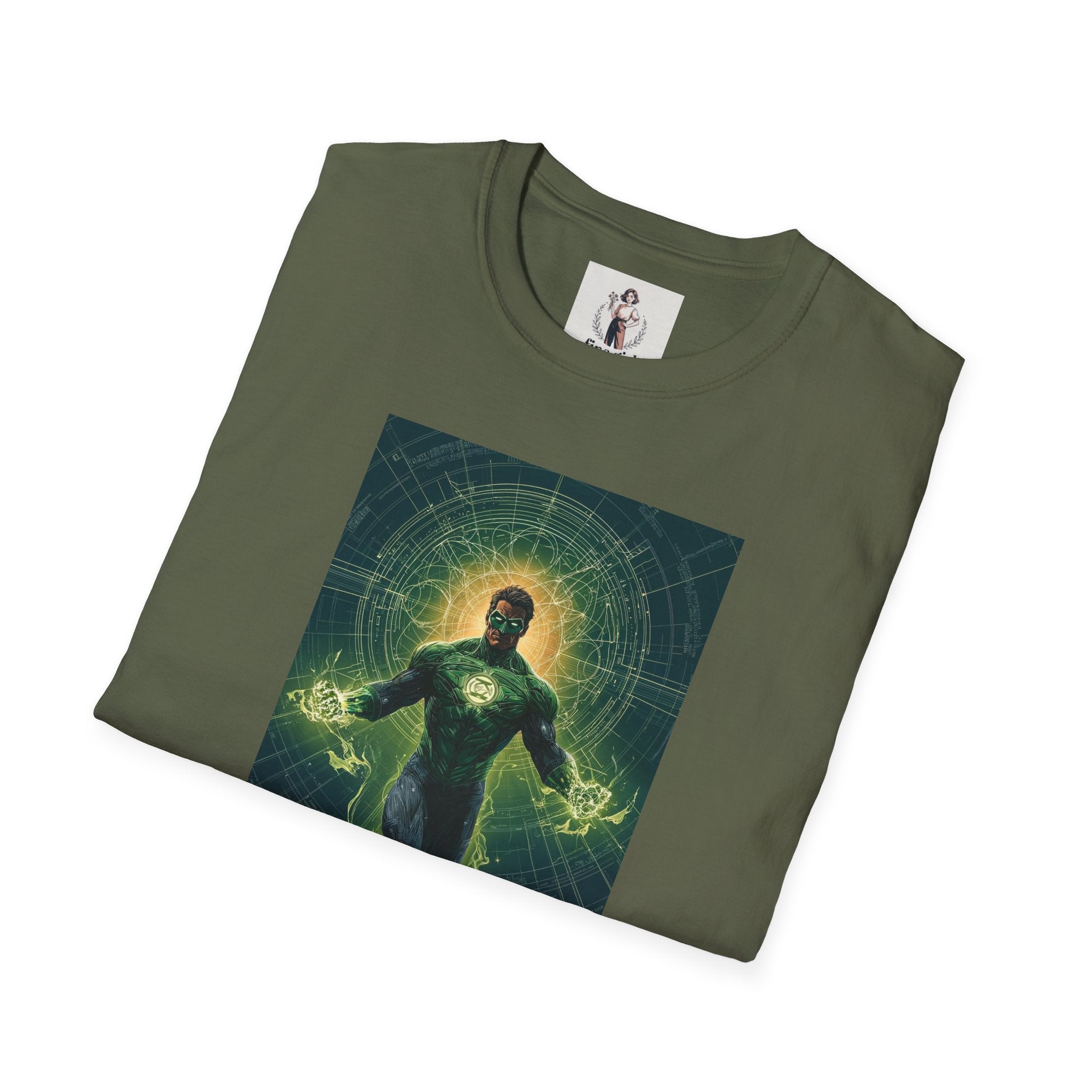 Green Lantern Superhero Marvel Unisex Softstyle T-Shirt, Comic Book Tee, Graphic Novel Shirt, Geeky Clothing, Cosplay Costume Top
