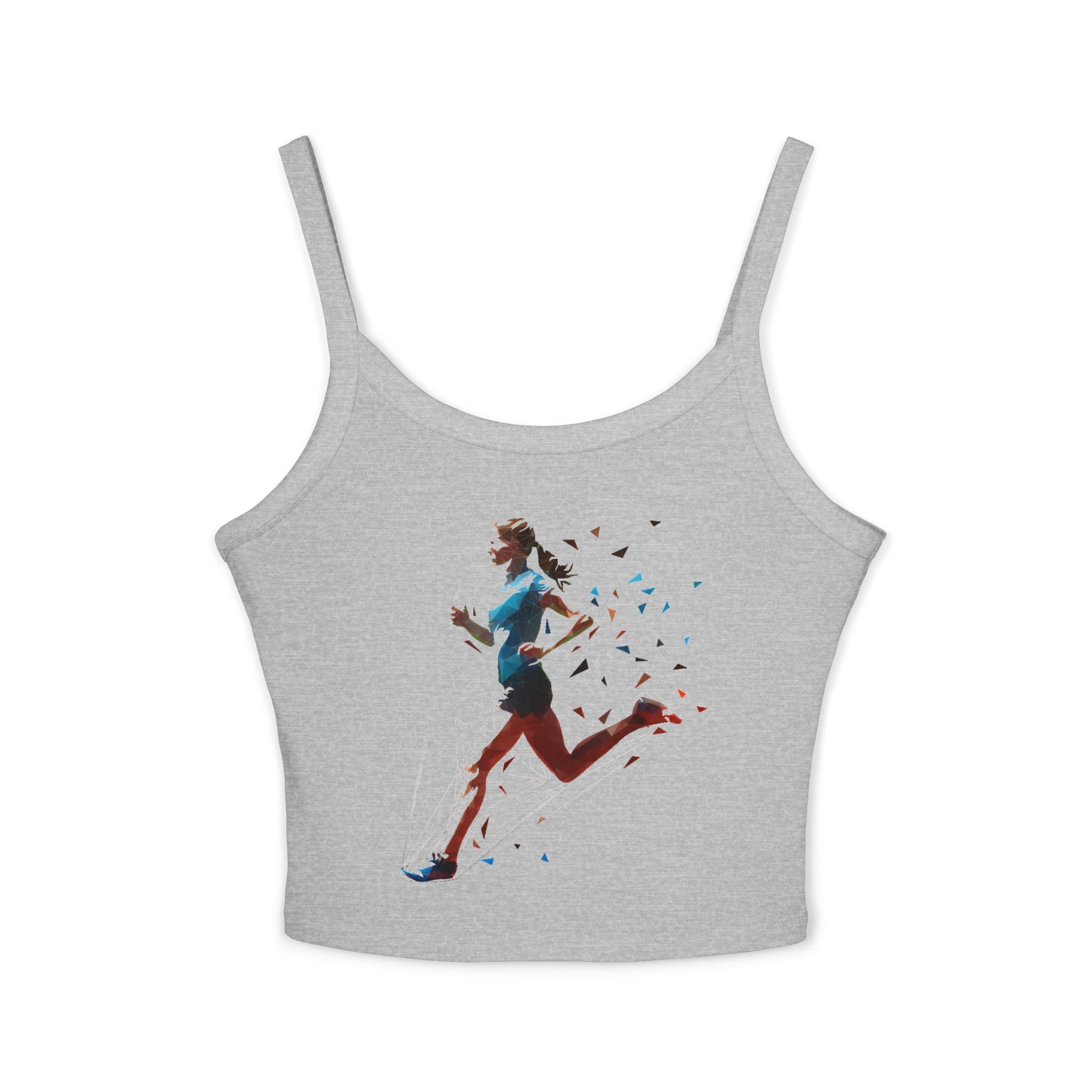 Running Woman Tank Top, Athletic Workout Top, Fitness Sleeveless Shirt, Jogging Muscle Tee, Exercise Gym Cami
