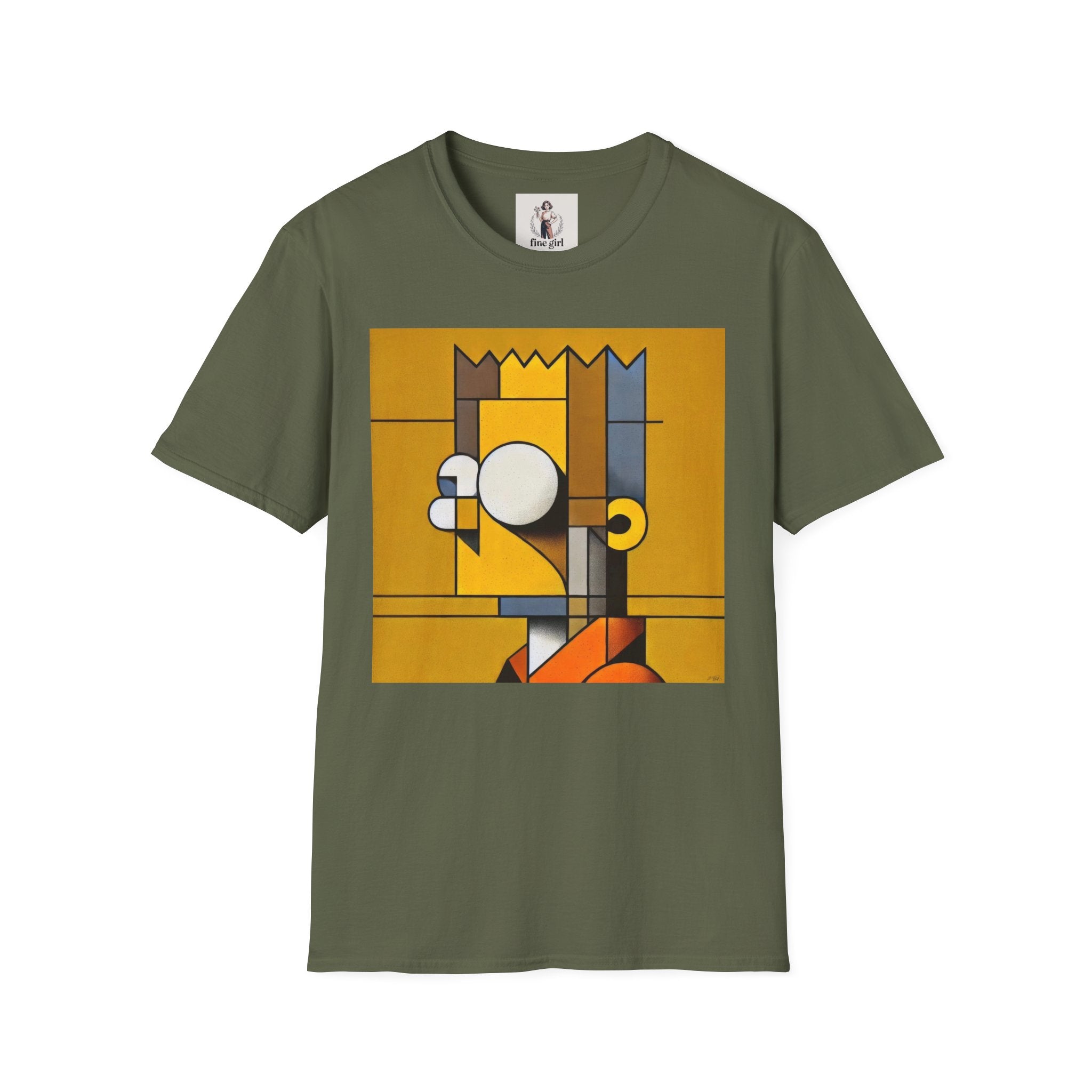 Bart Simpson TV Themed T-Shirt Unisex Softstyle T-Shirt