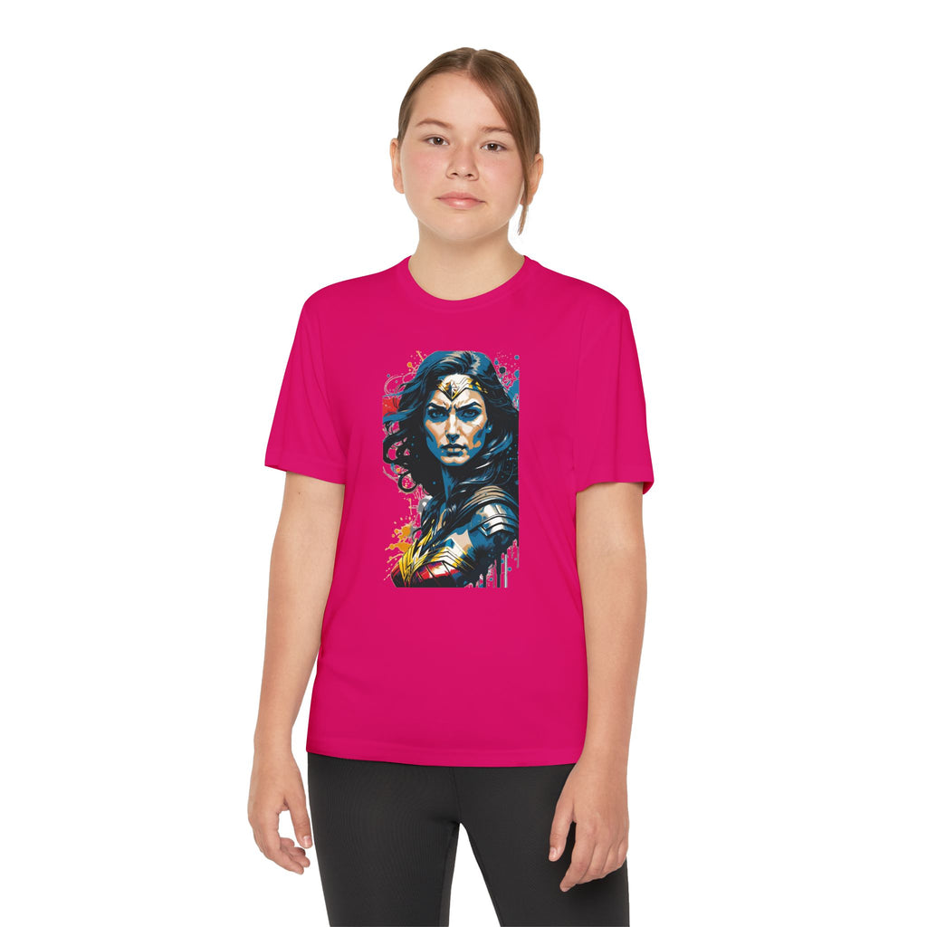 Superhero Youth T-Shirt Sports Graphic Tee, Cool Athletic Shirt for Kids