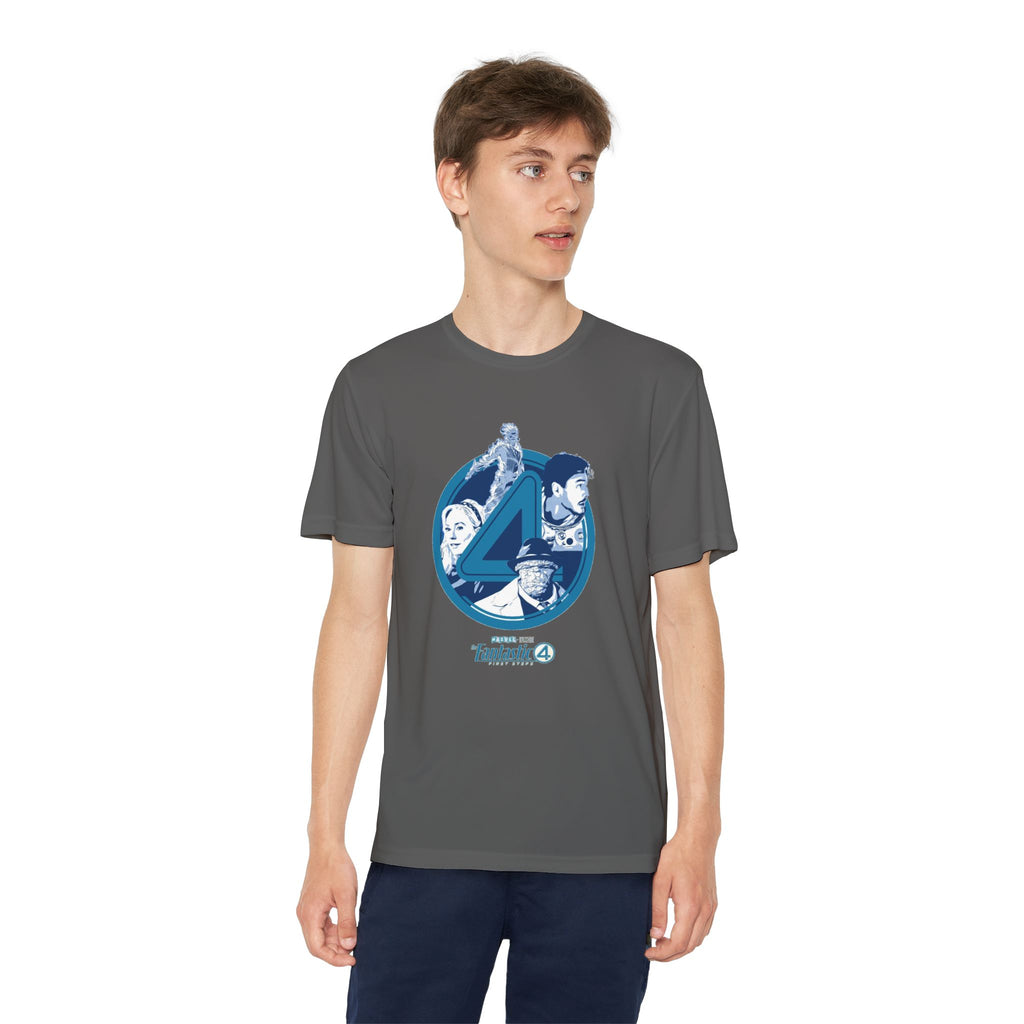 Fantastic 4 Youth T-Shirt Sports Graphic Tee, Cool Athletic Shirt for Kids, Perfect for Sports Events, Team Spirit