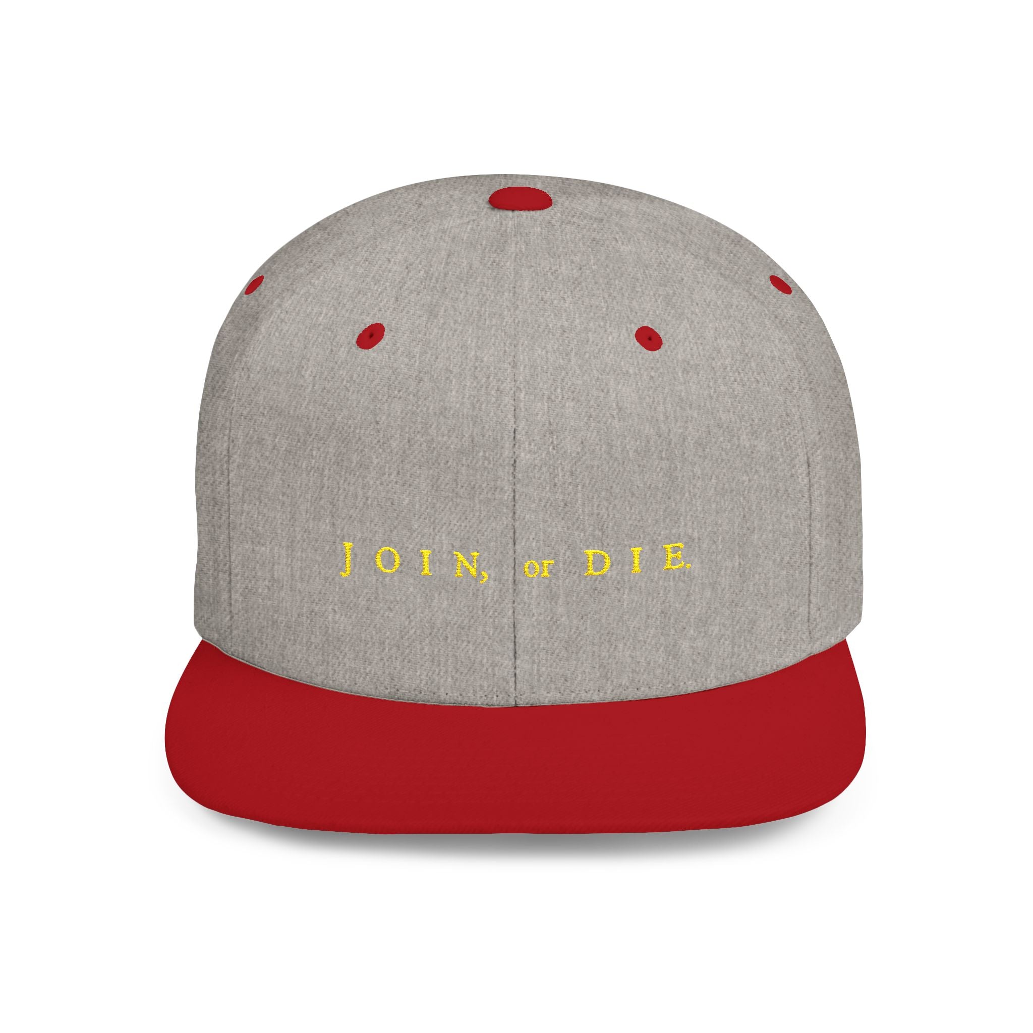 Join Or Die ~ Stylish Flat Bill Snapback Hat