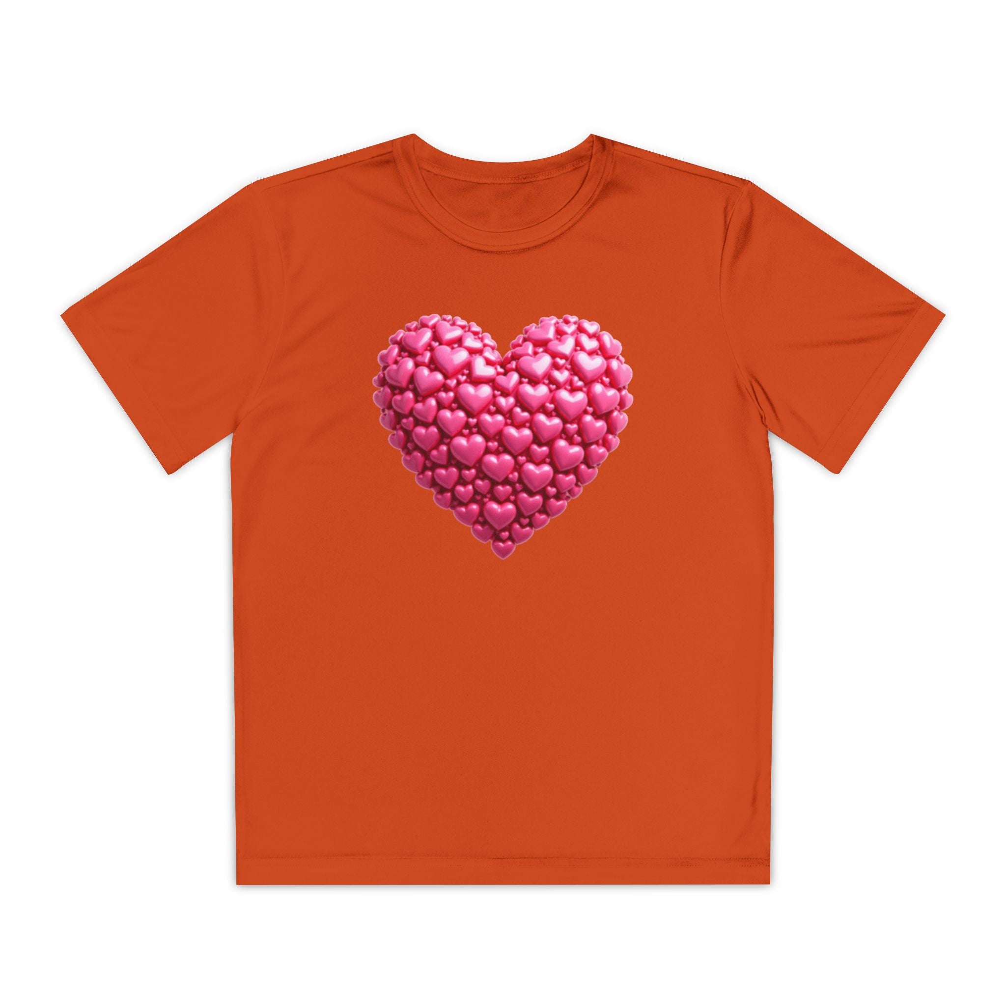 Heart Youth T-Shirt Sports Graphic Tee, Cool Athletic Shirt for Kids, Perfect for Sports Events, Team Spirit