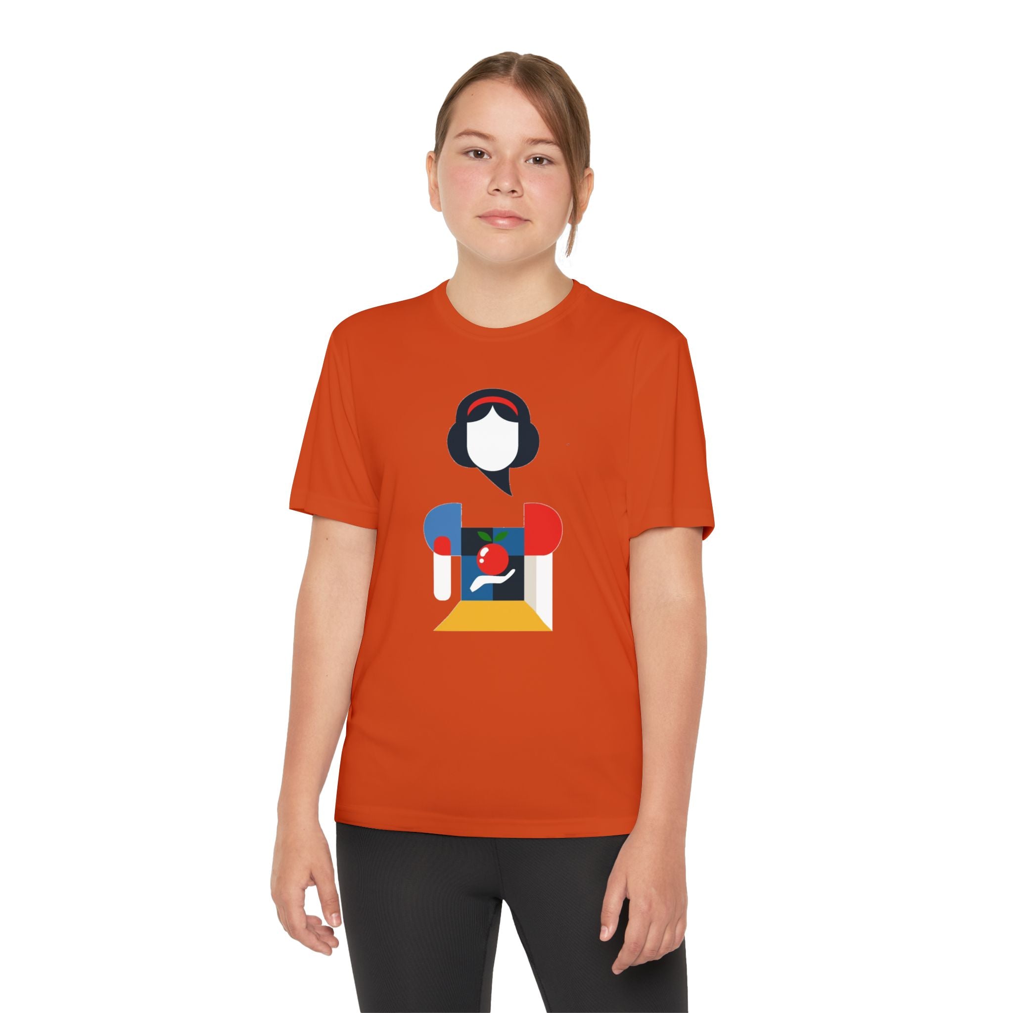 Snow White Youth T-Shirt Sports Graphic Tee, Cool Athletic Shirt for Kids, Perfect for Sports Events, Team Spirit