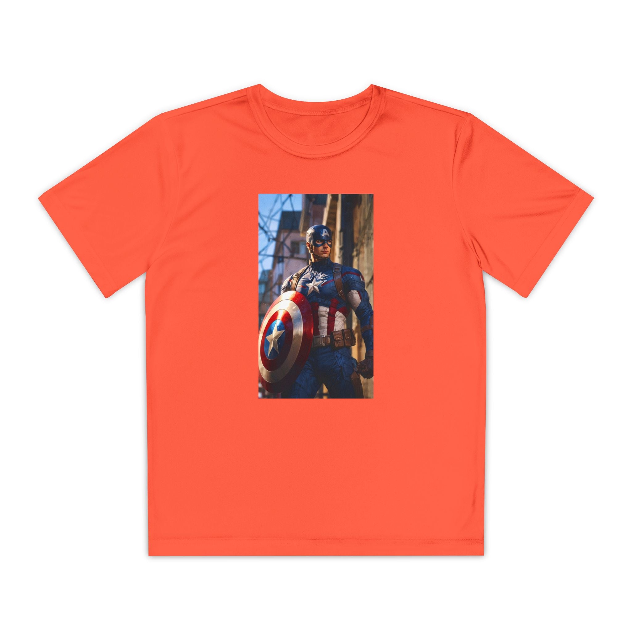 Captain America Superhero Marvel Patriotic, Kids Graphic T-Shirt, Boys Hero Top, Girls Comic Book Clothing, Birthday