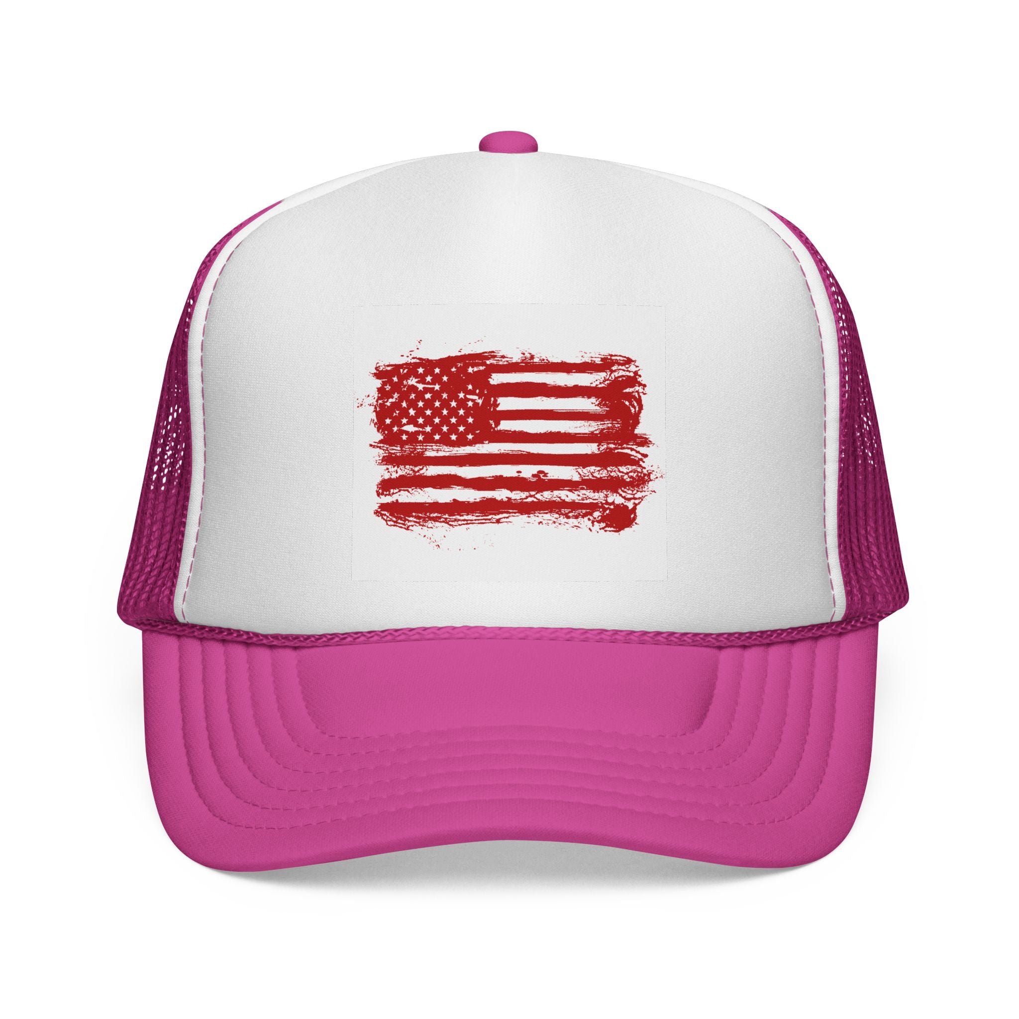 Patriotic Trucker Cap with American Flag Design, USA Hat, Summer Fashion, Outdoors Gear, Gift for Veterans, BBQ, 4th of July
