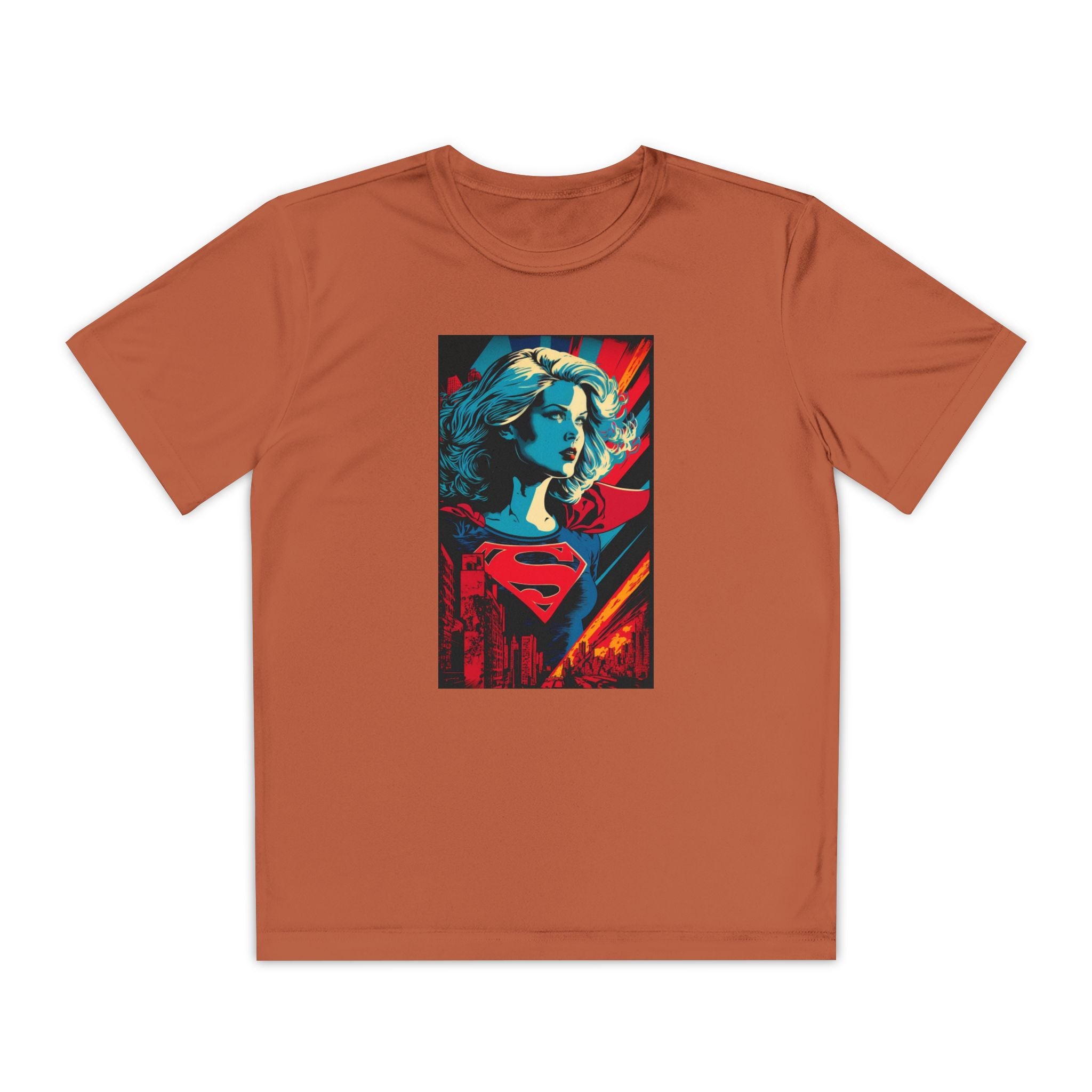 Superhero Youth T-Shirt Sports Graphic Tee, Cool Athletic Shirt for Kids