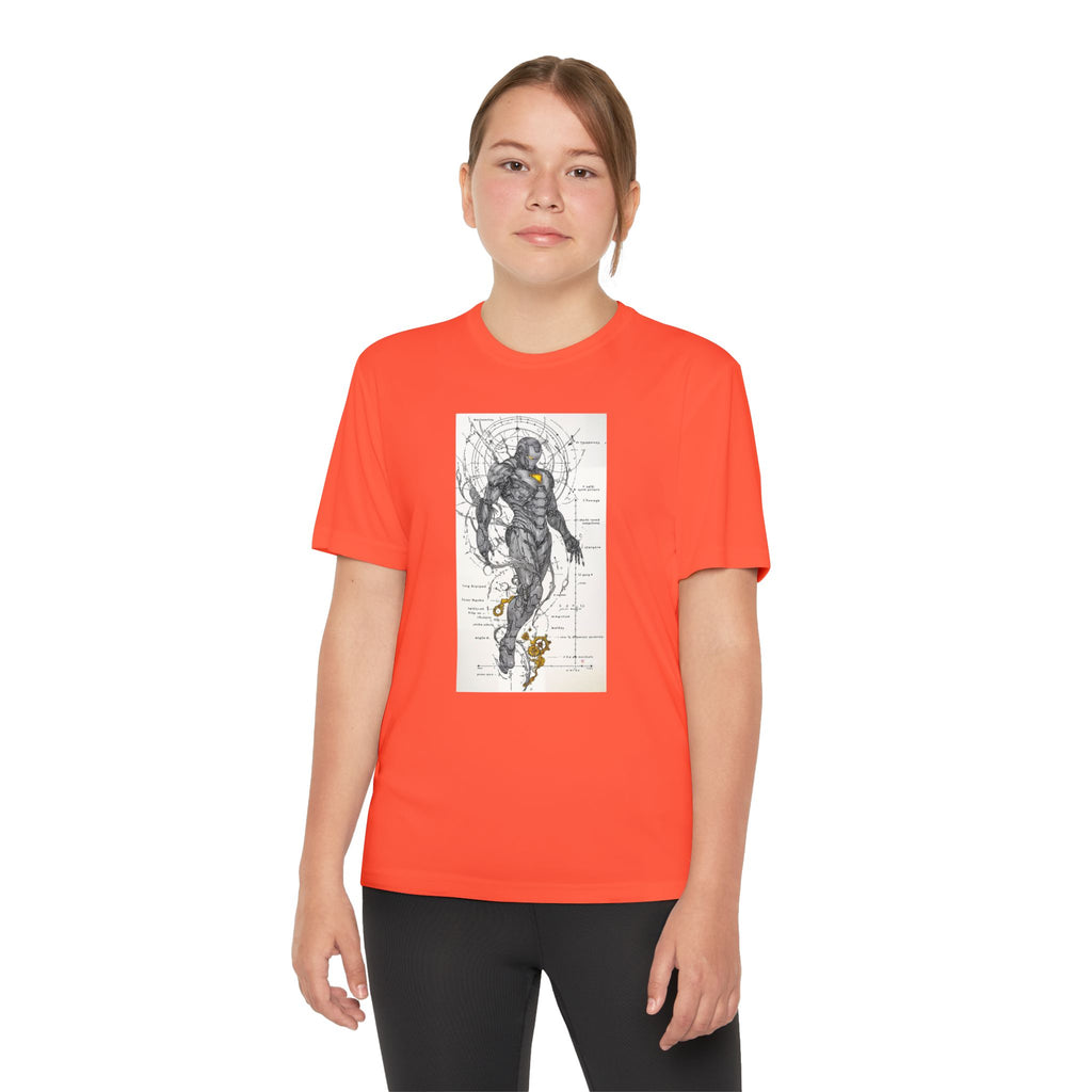 Superhero Youth T-Shirt Sports Graphic Tee, Cool Athletic Shirt for Kids