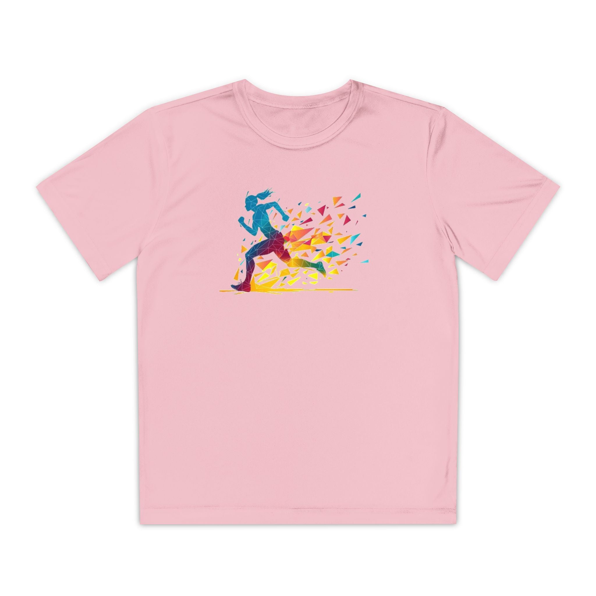 Running Youth T-Shirt Sports Graphic Tee, Cool Athletic Shirt for Kids, Perfect for Sports Events, Team Spirit