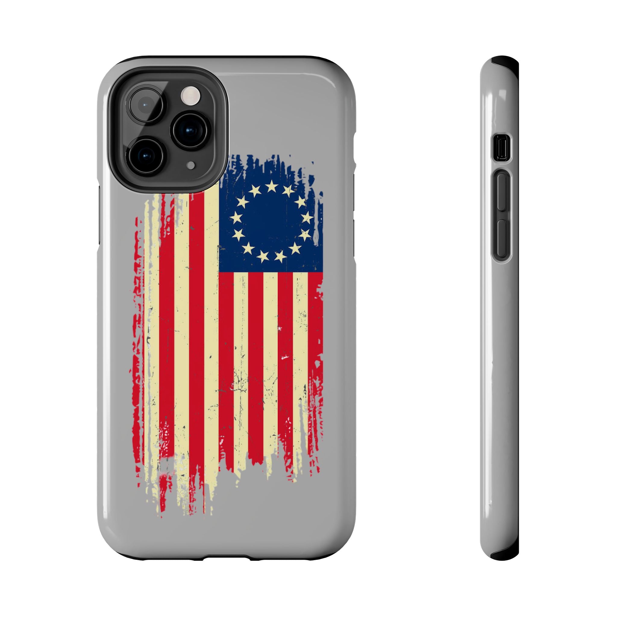 Patriotic Phone Cases with Vintage Flag Design, Tough Case for Independence Day, Memorial Day, 4th of July, Gift for Veterans, USA Pride