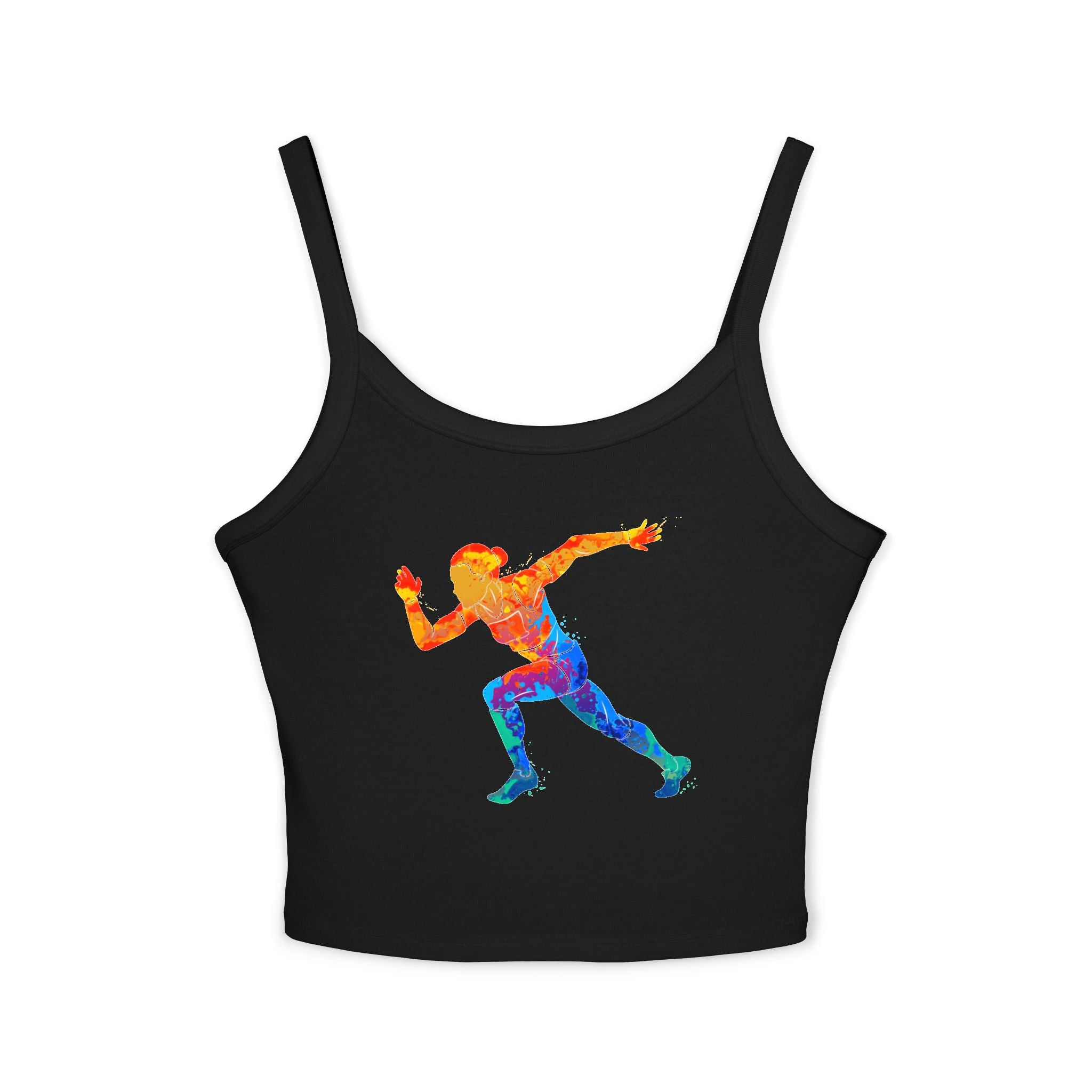 Running Woman Tank Top, Athletic Workout Top, Fitness Sleeveless Shirt, Jogging Muscle Tee, Exercise Gym Cami