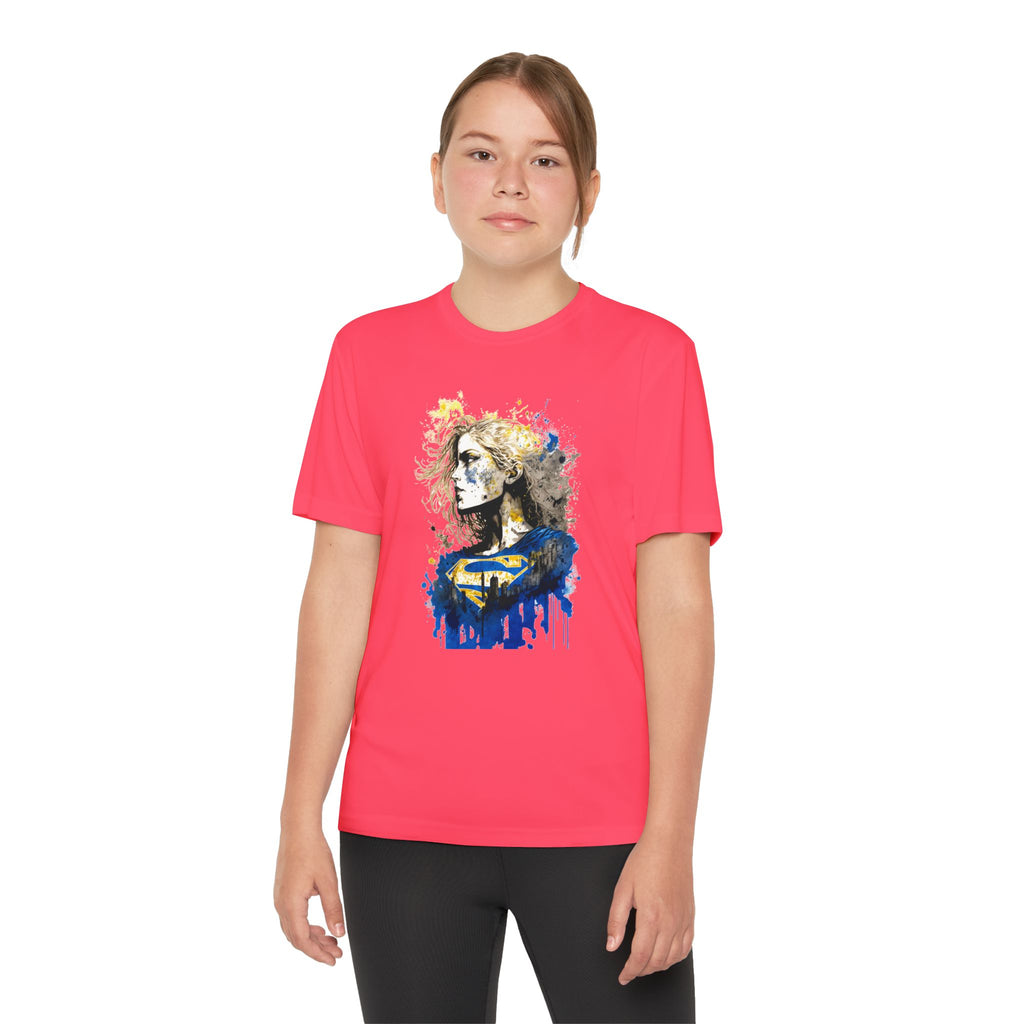 Superhero Youth T-Shirt Sports Graphic Tee, Cool Athletic Shirt for Kids