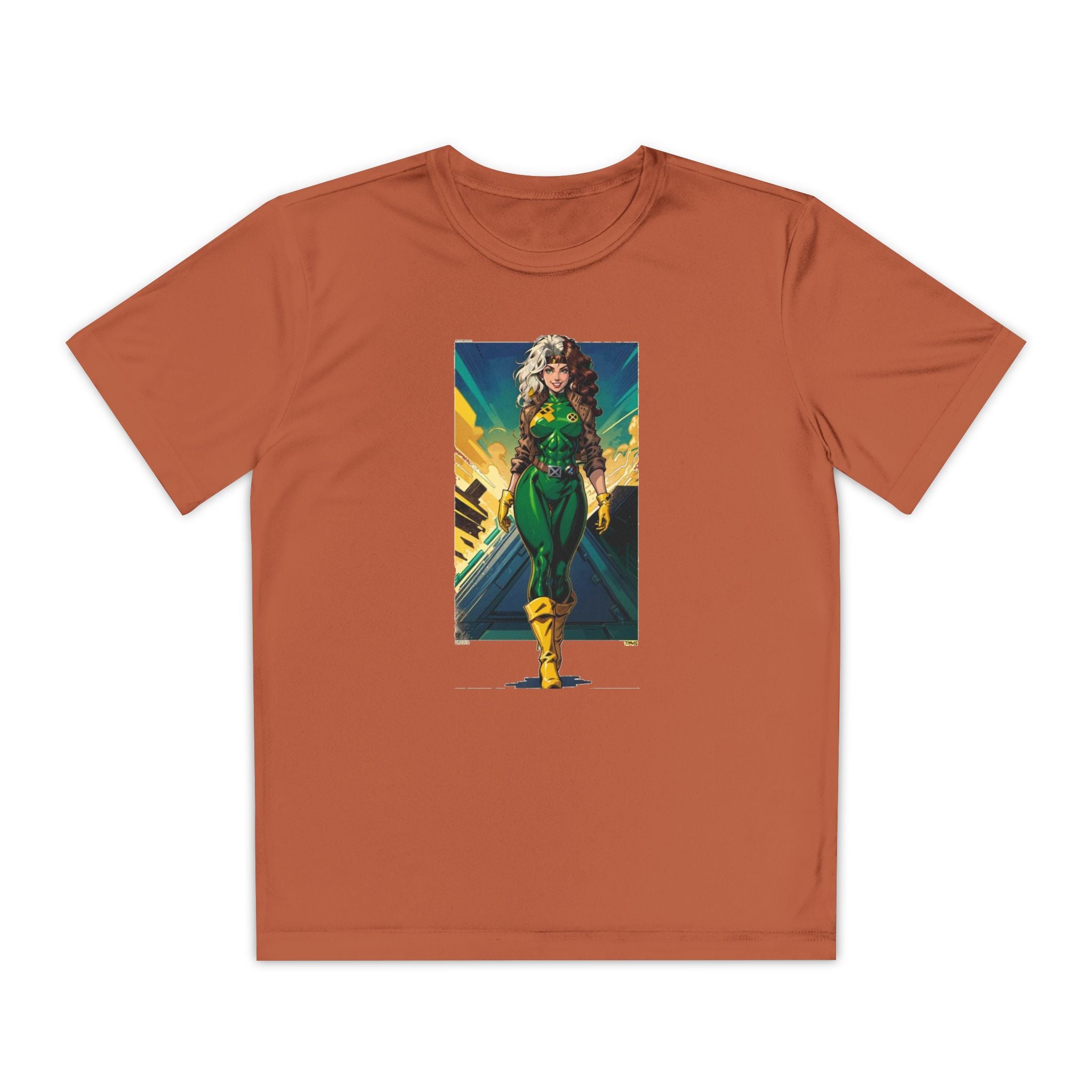 Superhero Youth T-Shirt Sports Graphic Tee, Cool Athletic Shirt for Kids
