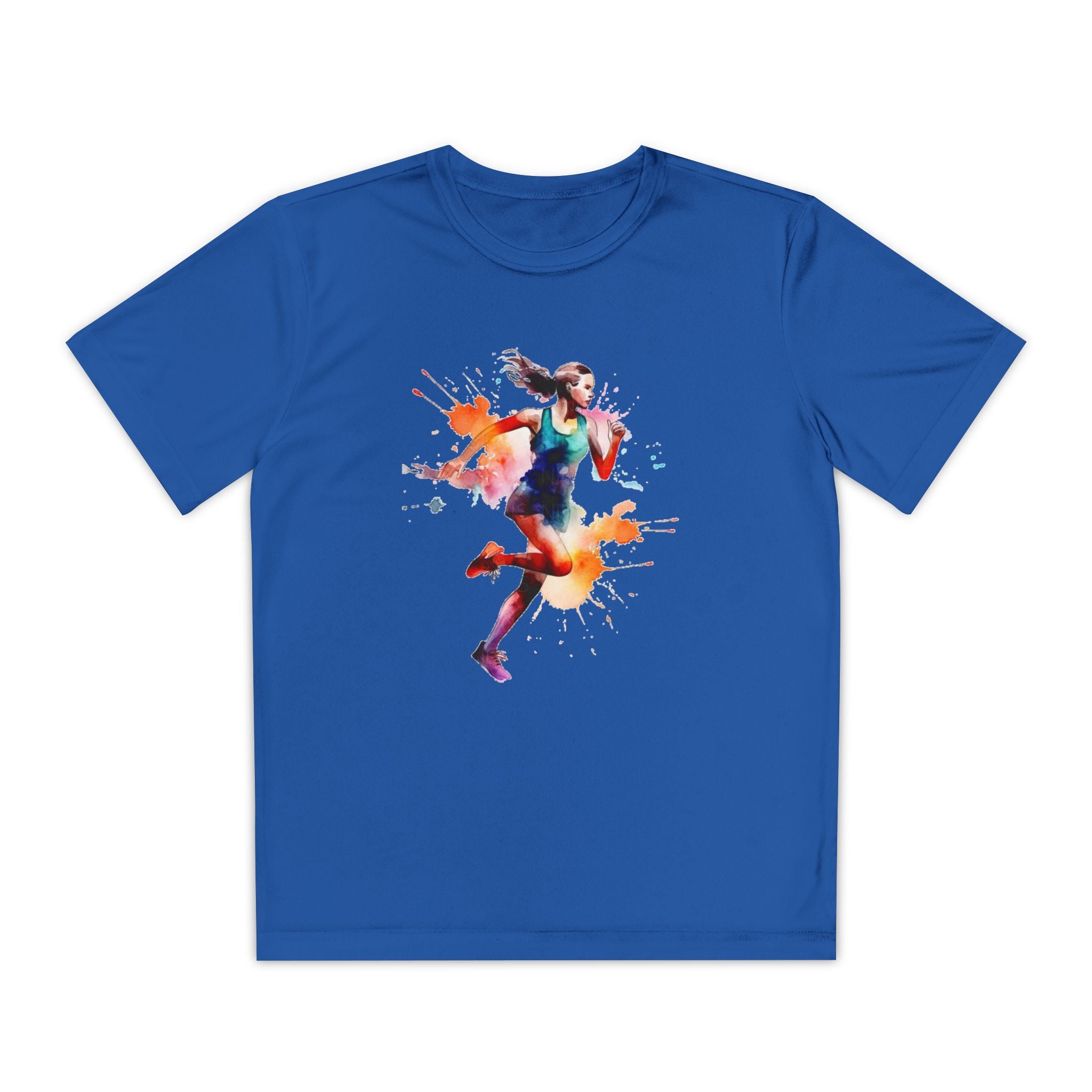 Running Youth T-Shirt Sports Graphic Tee, Cool Athletic Shirt for Kids, Perfect for Sports Events, Team Spirit