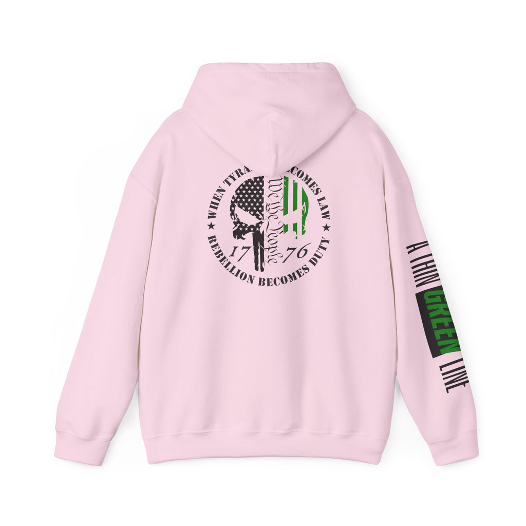 Military Patriotic Hoodie, Thin Green Line Sweatshirt, Unisex Hooded Jacket, Support Our Troops Apparel, Military Gift, Patriotic Clothing