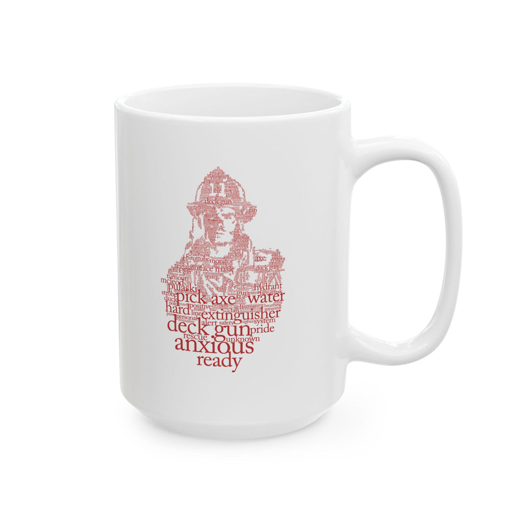 Firefighter Ceramic Mug, Fire Department Tea Cup, First Responder Gift, Fireman Coffee Mug, Firefighter Appreciation Present