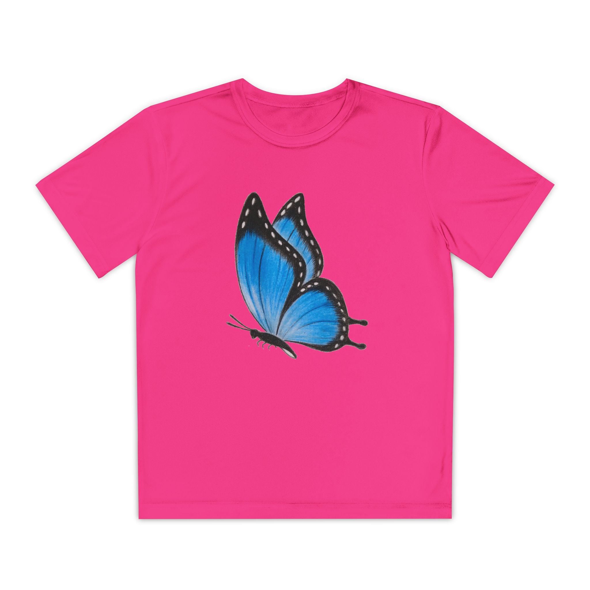 Butterffy Youth T-Shirt Sports Graphic Tee, Cool Athletic Shirt for Kids, Perfect for Sports Events, Team Spirit