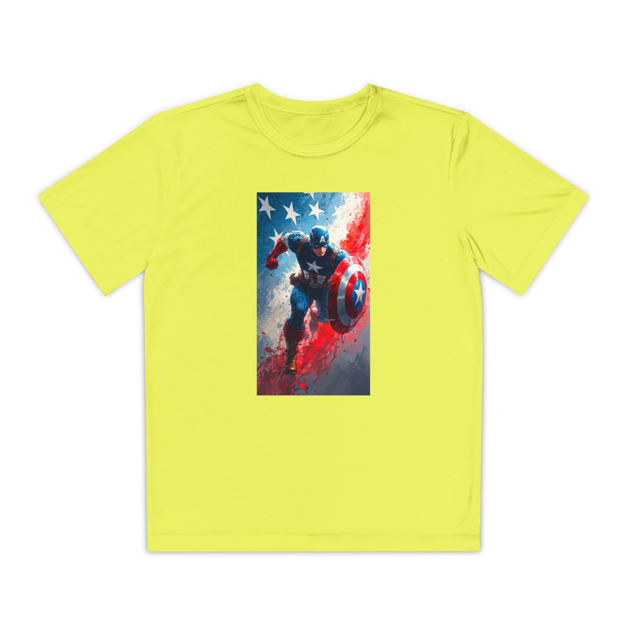 Captain America Superhero Marvel Patriotic, Kids Graphic T-Shirt, Boys Hero Top, Girls Comic Book Clothing, Birthday