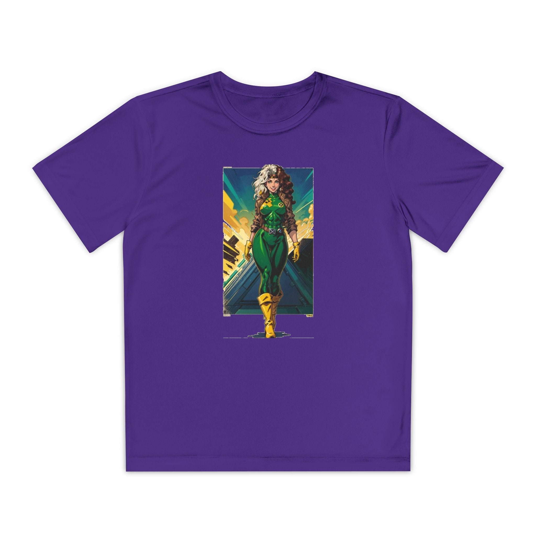 Superhero Youth T-Shirt Sports Graphic Tee, Cool Athletic Shirt for Kids