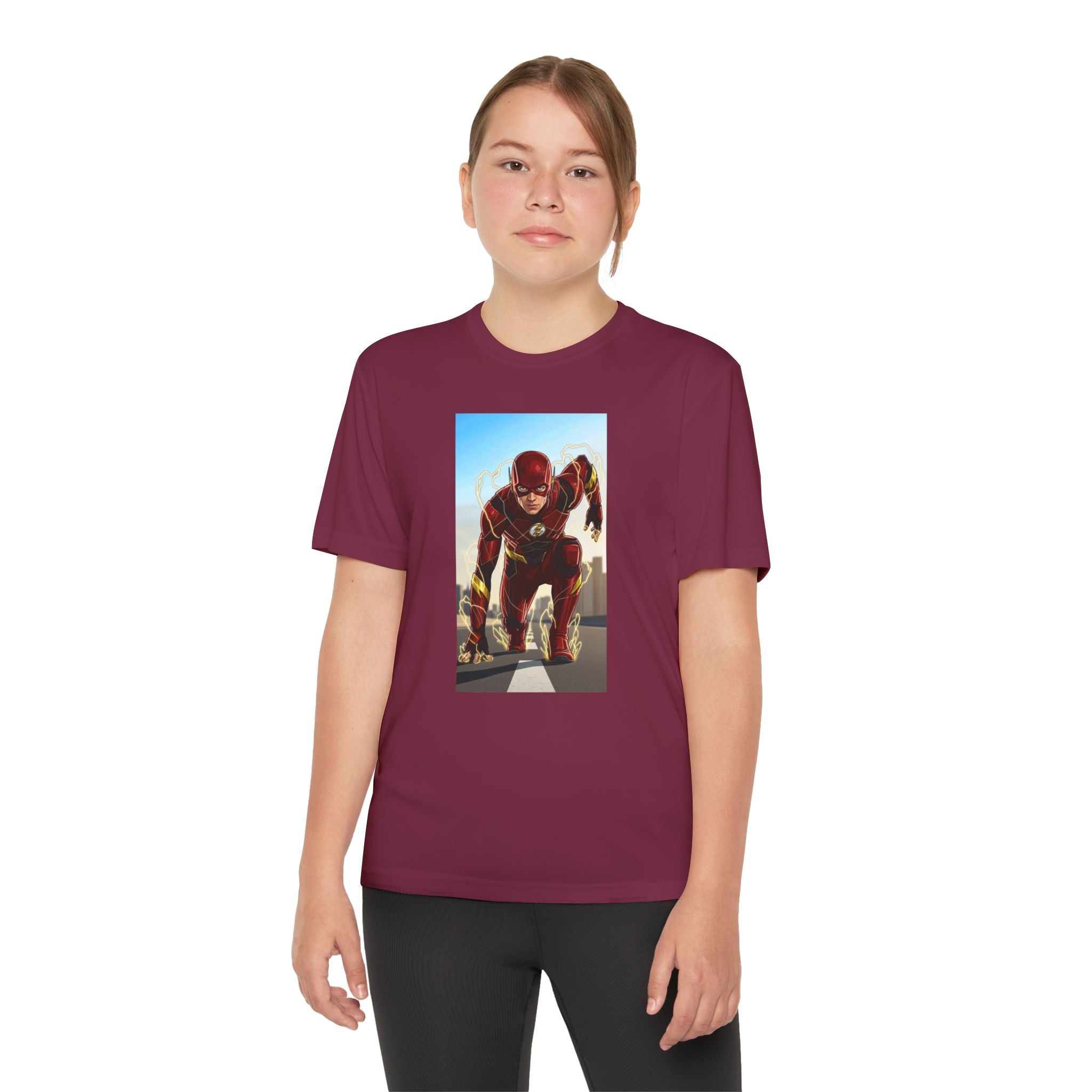 The Flash Superhero Marvel Youth T-Shirt, Kid's Superhero Tee, Children's Graphic Shirt, Comic Book Character Top, Kids Costume Apparel