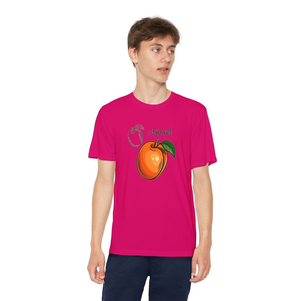 Apricot Youth T-Shirt Sports Graphic Tee, Cool Athletic Shirt for Kids, Perfect for Sports Events, Team Spirit