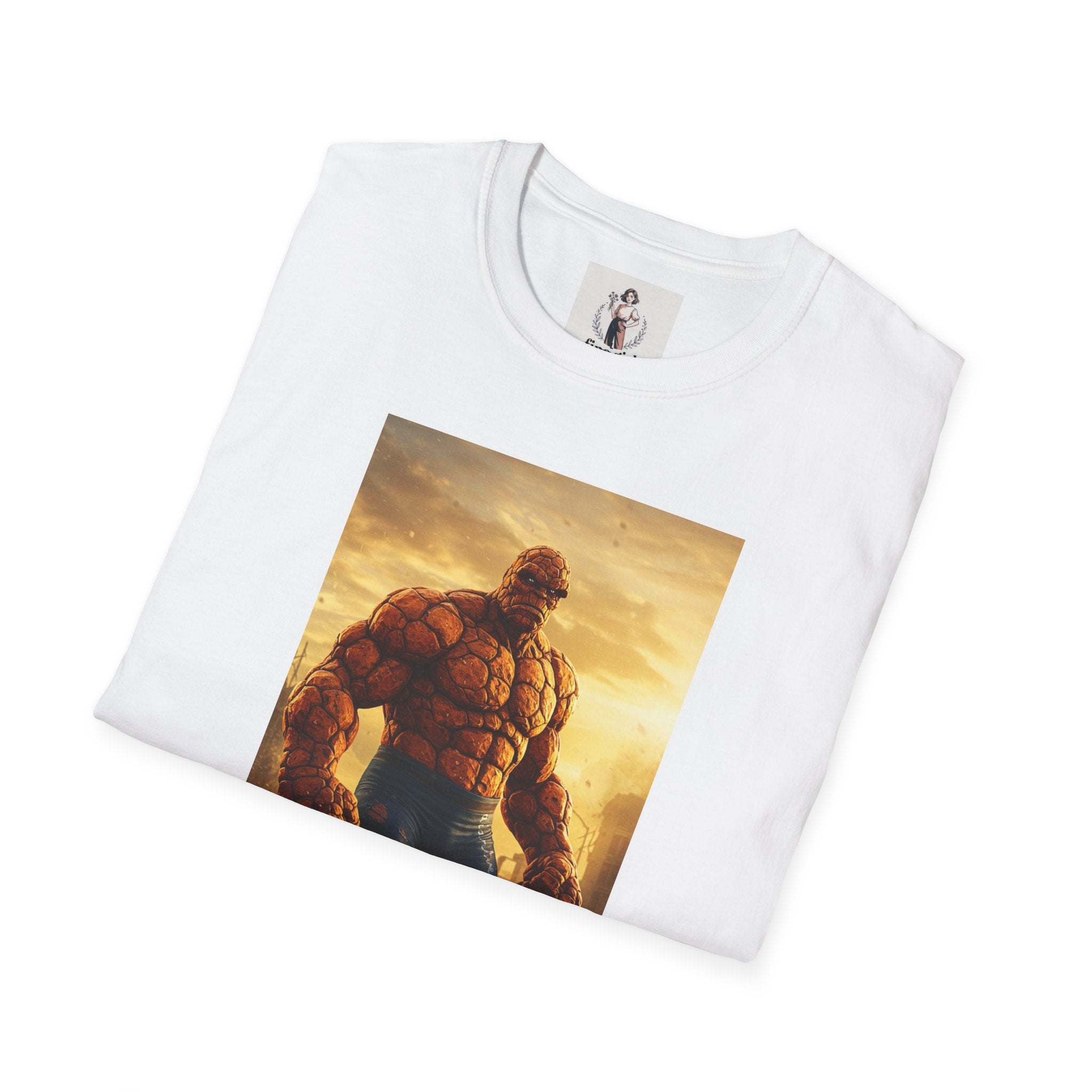 The Thing Superhero Marvel Unisex Softstyle T-Shirt, Comic Book Tee, Geeky Clothing, Cosplay Costume Top