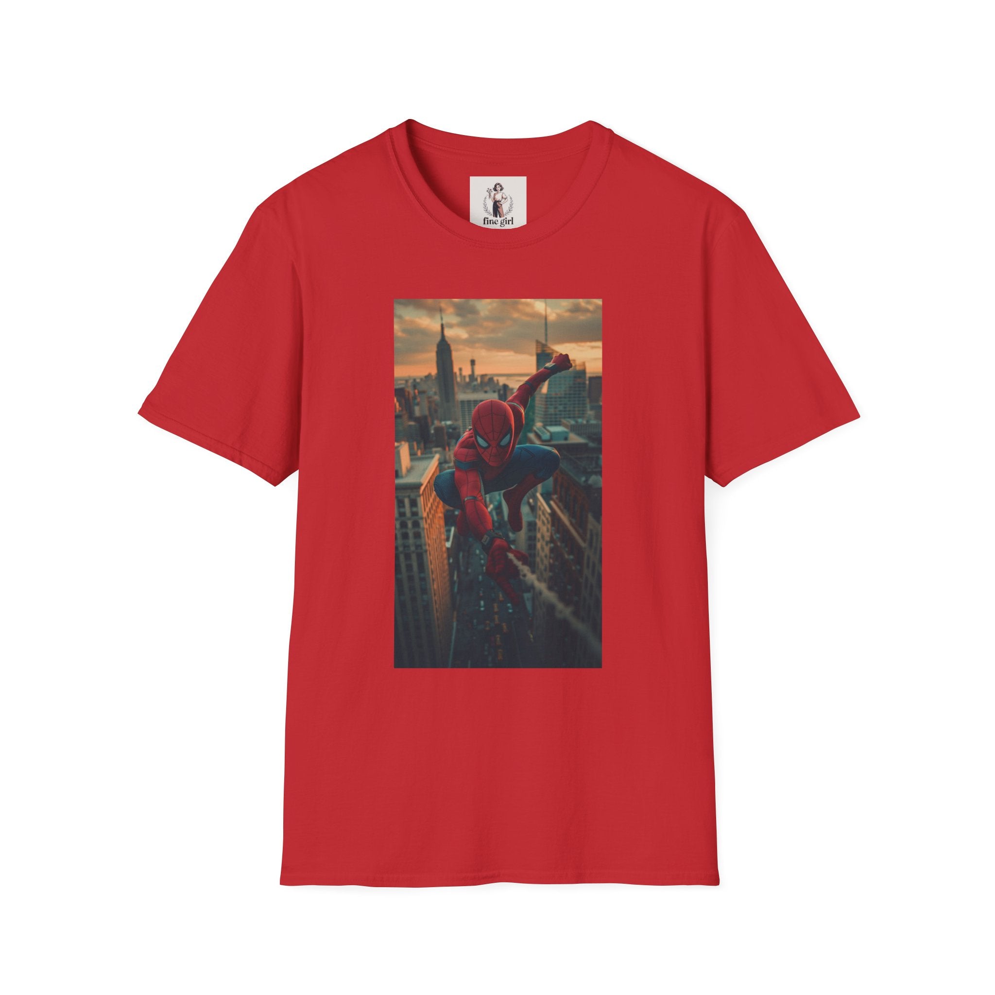 Spiderman Superhero Marvel Unisex Softstyle T-Shirt, Comic Book Tee, Geeky Clothing, Cosplay Costume Top