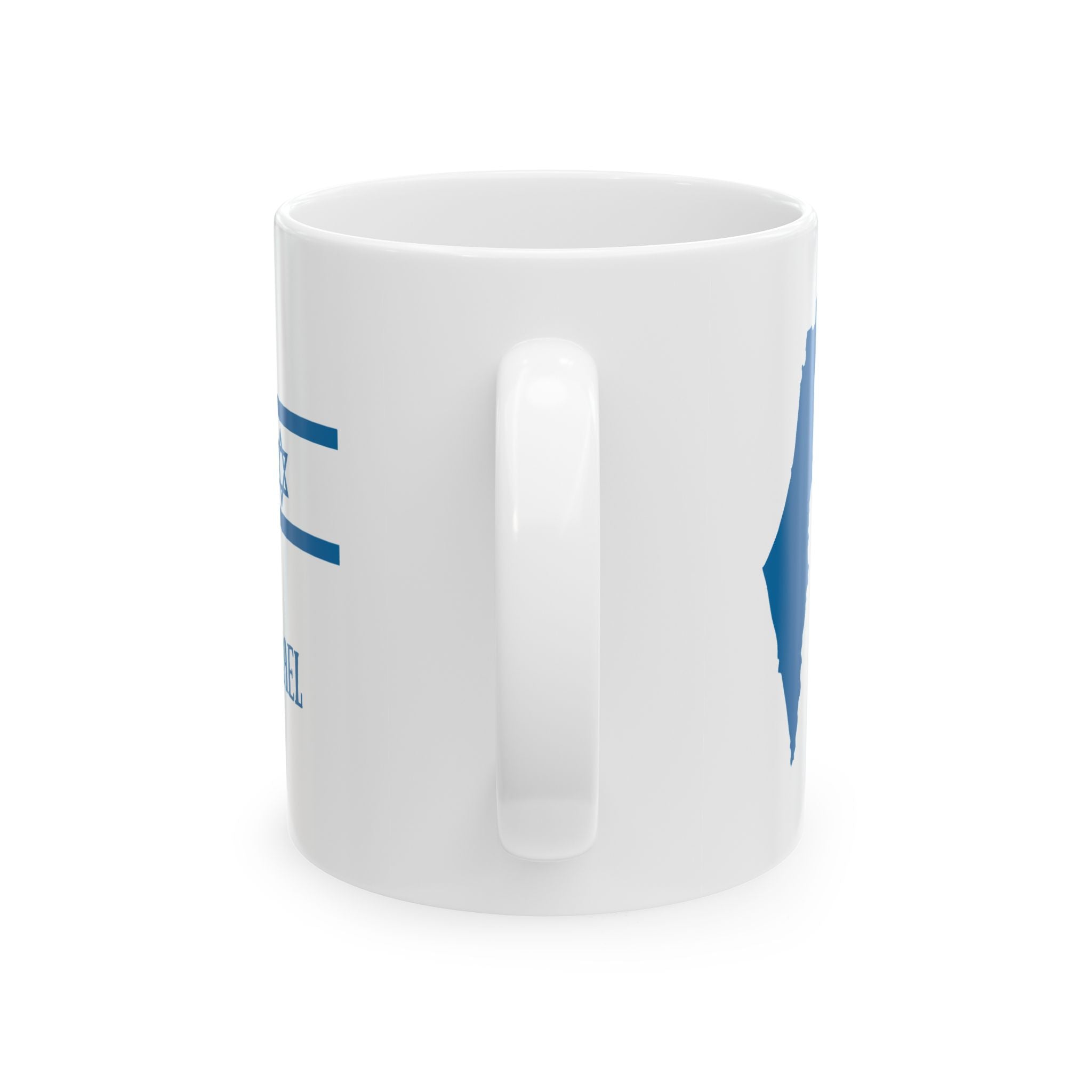Isreal Patriotic Ceramic Mug, Jewish Pride Tea Cup, Hebrew Flag Coffee Mug, Star of David Nationalistic Mug, Independence Day Tea Mug