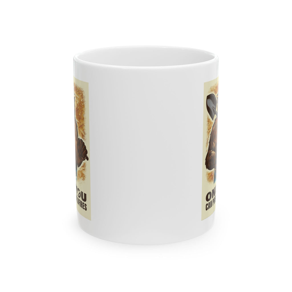 Smokey Bear Firefighter Coffee Mug, Tea Cup, Gift for First Responders, Campfire Enthusiasts, Firefighters Appreciation, Firefighting, Fire