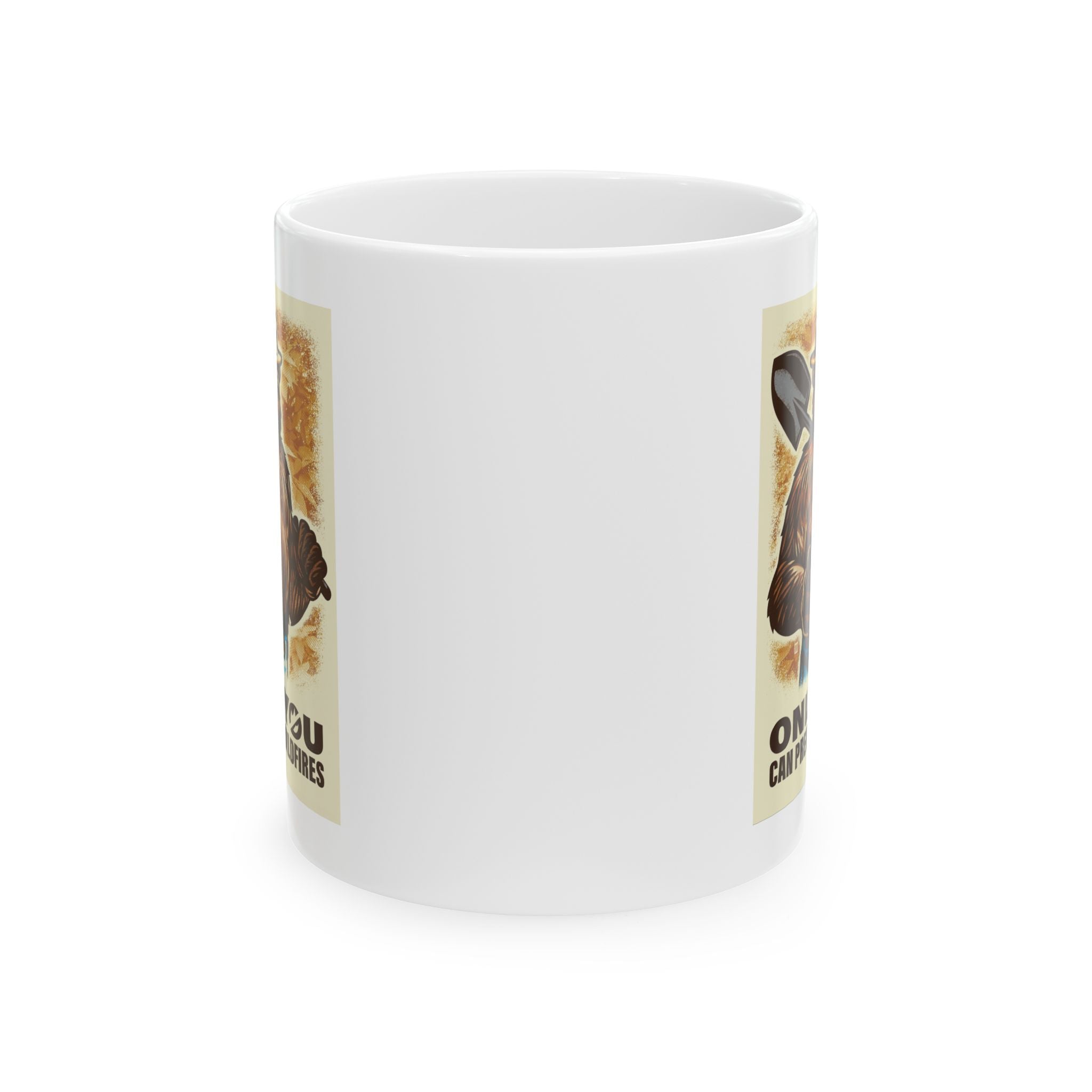 Smokey Bear Firefighter Coffee Mug, Tea Cup, Gift for First Responders, Campfire Enthusiasts, Firefighters Appreciation, Firefighting, Fire