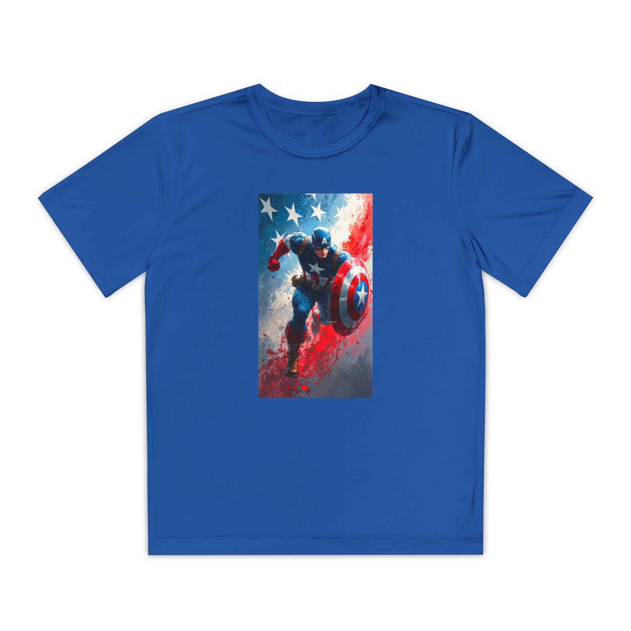 Captain America Superhero Marvel Patriotic, Kids Graphic T-Shirt, Boys Hero Top, Girls Comic Book Clothing, Birthday
