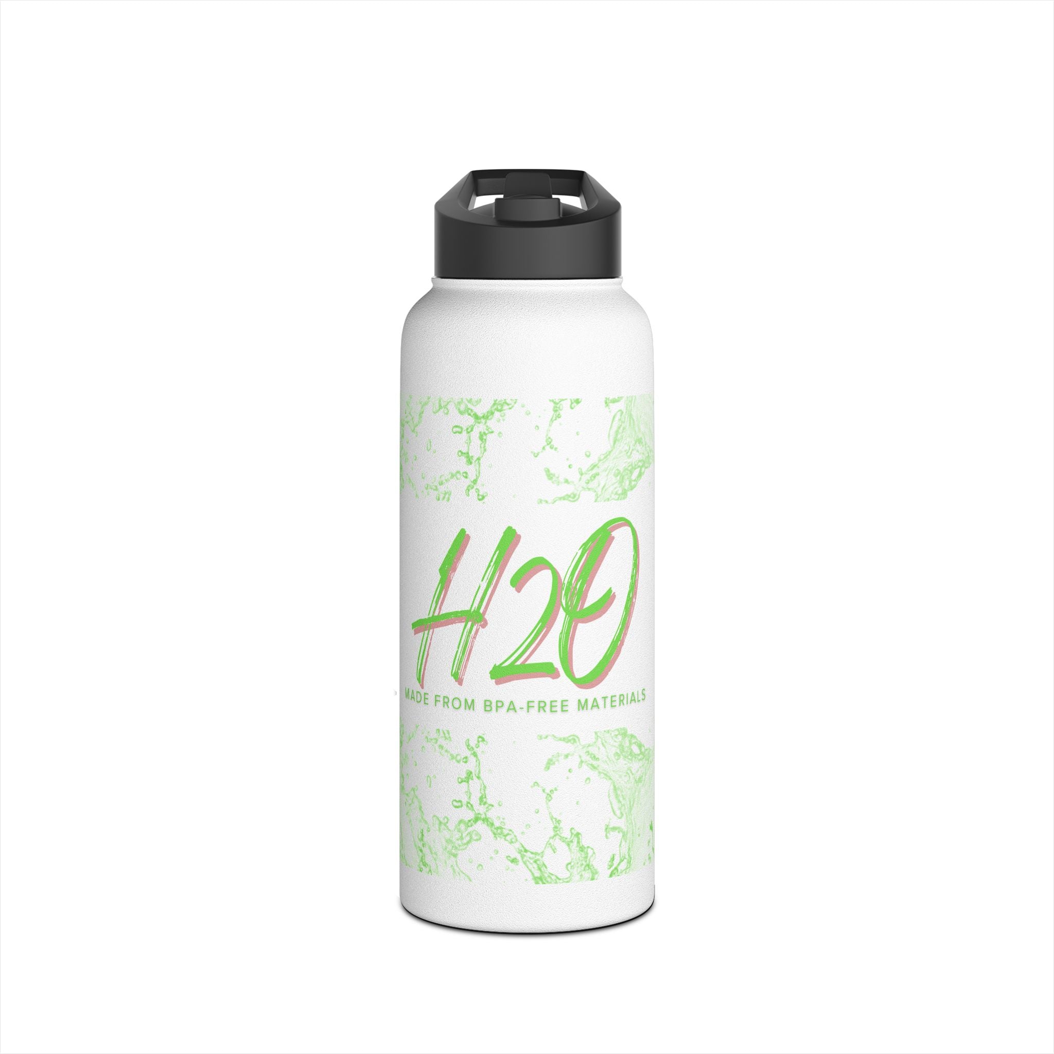 H2O Stainless Steel Water Bottle, Eco-Friendly Hydration for Travel, Sports, Yoga, Gifts, Outdoor Adventures