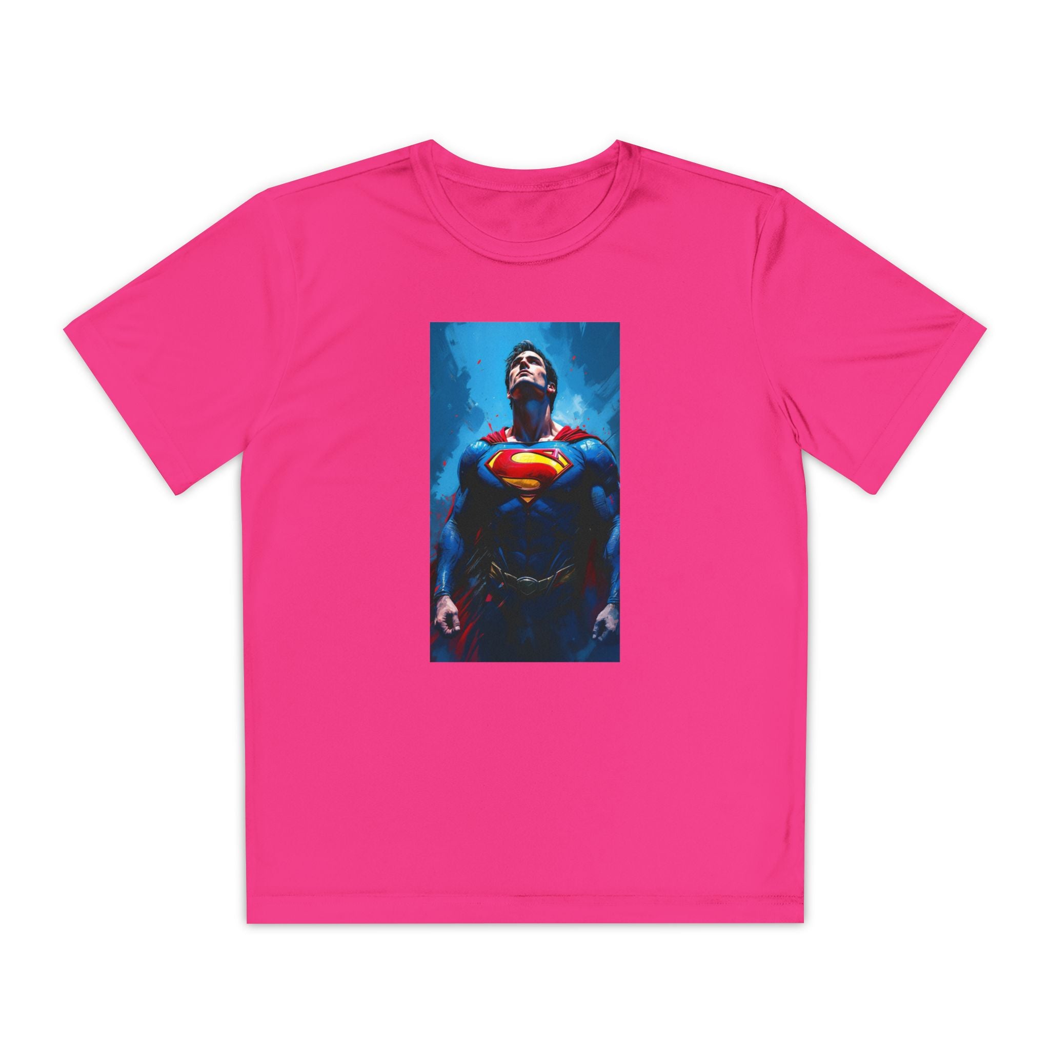 Superman Superhero Marvel T-Shirt, Youth Competitor Tee,  Kids Comic Book Hero Top, Children's Graphic Tee, Youth Super Power T-Shirt