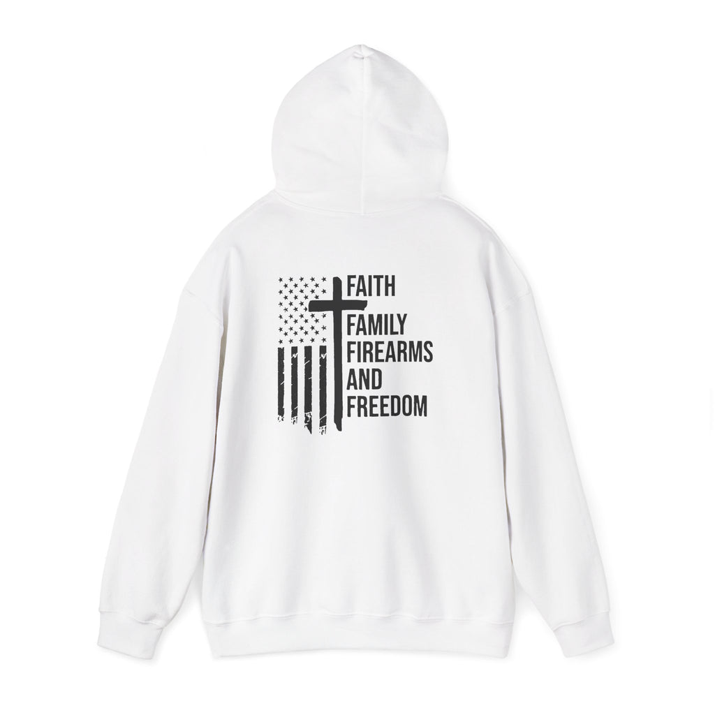 Hooded Sweatshirt - Faith Family Firearms Freedom Design