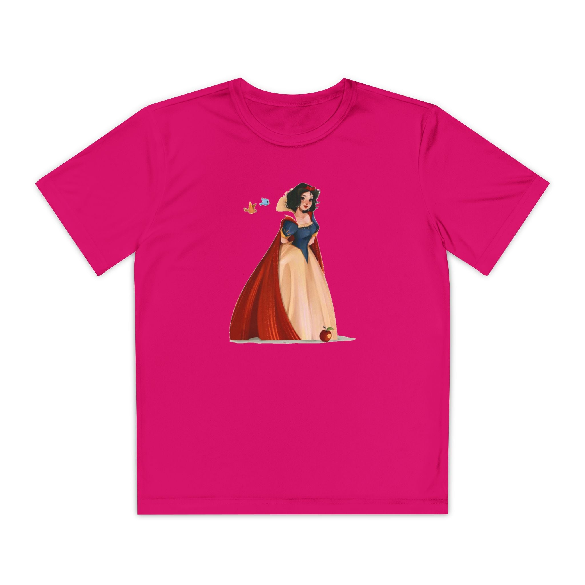 Snow White Youth T-Shirt Sports Graphic Tee, Cool Athletic Shirt for Kids, Perfect for Sports Events, Team Spirit