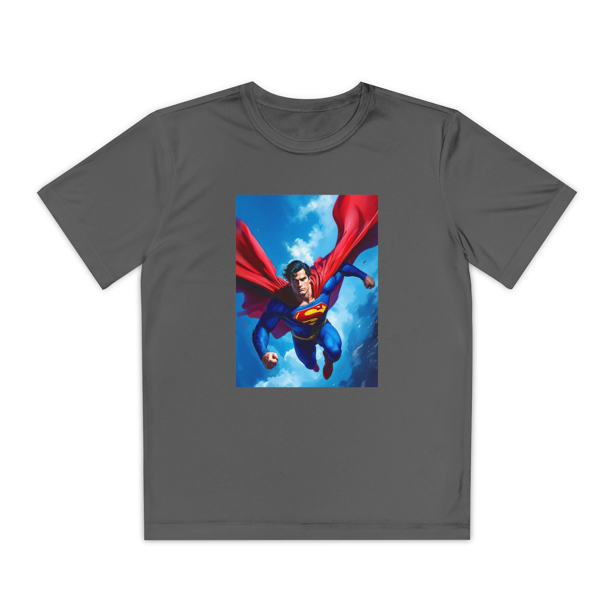Superman Superhero Marvel T-Shirt, Youth Competitor Tee,  Kids Comic Book Hero Top, Children's Graphic Tee, Youth Super Power T-Shirt