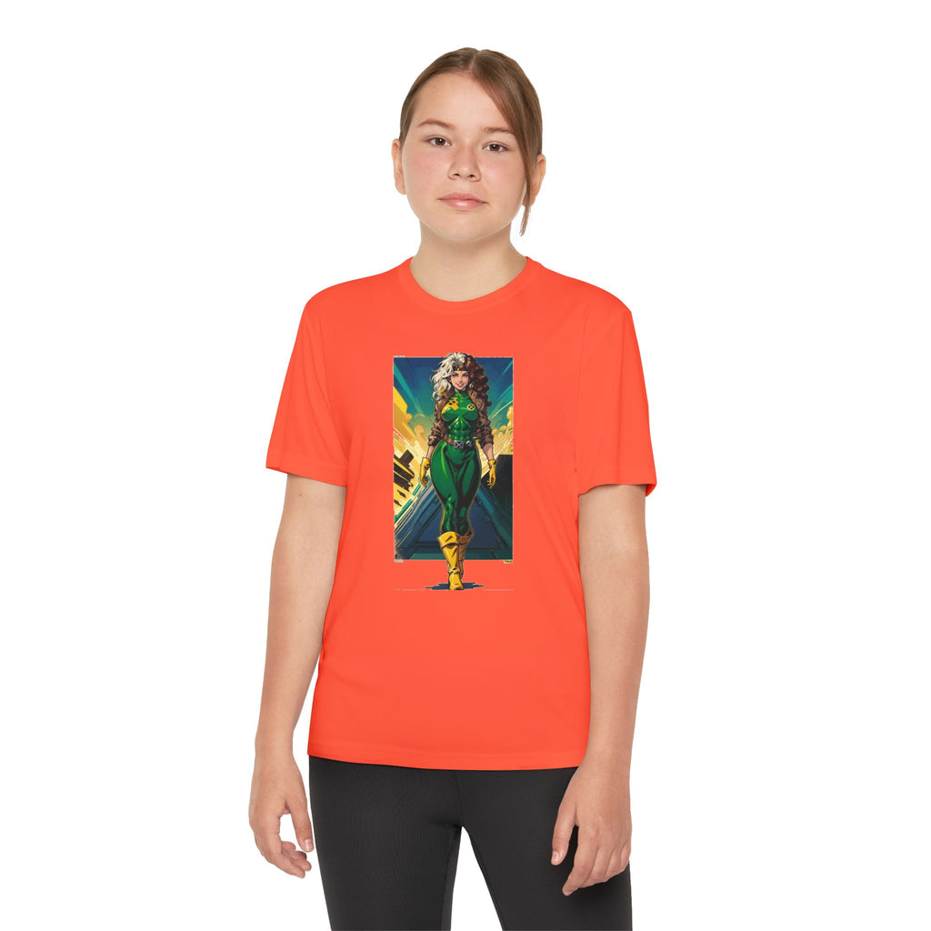 Superhero Youth T-Shirt Sports Graphic Tee, Cool Athletic Shirt for Kids