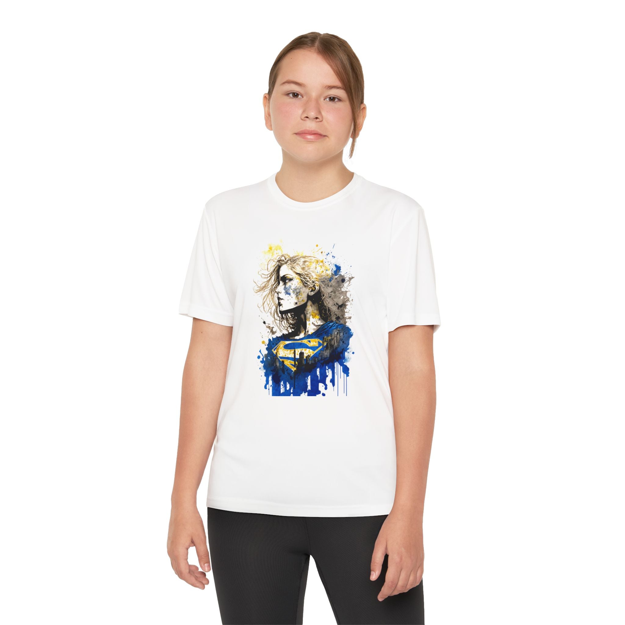 Superhero Youth T-Shirt Sports Graphic Tee, Cool Athletic Shirt for Kids